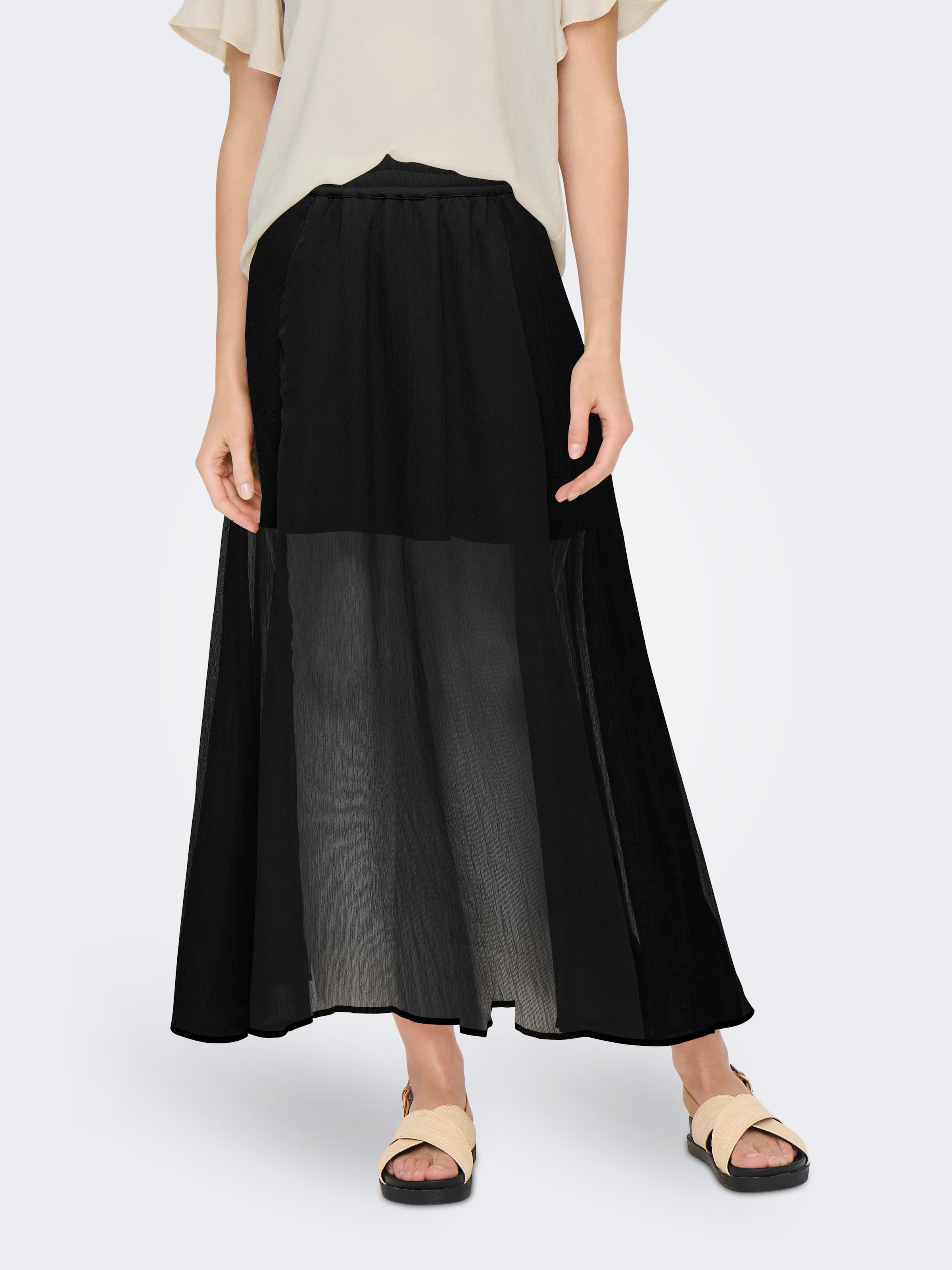 ONLY Faltenrock "ONLASTA LIFE SLIT ANKEL SKIRT PTM" günstig online kaufen