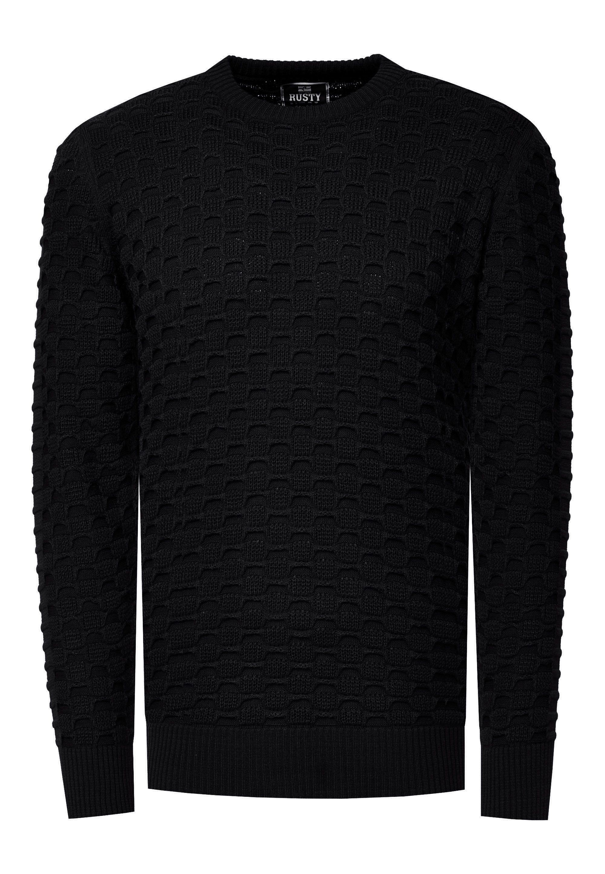 Rusty Neal Strickpullover, mit modernem Strickmuster