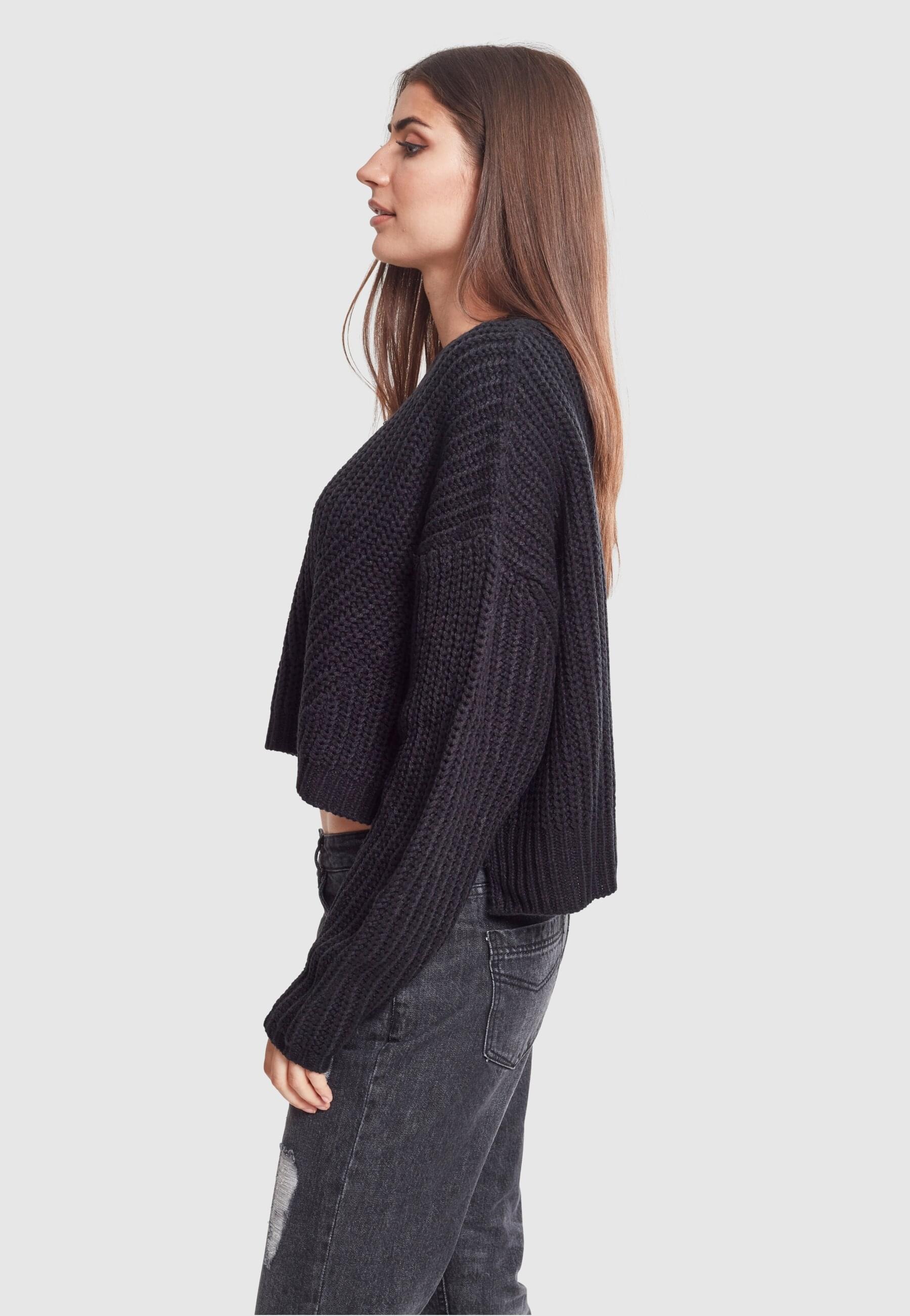 URBAN CLASSICS Rundhalspullover »Urban Classics Damen Ladies Wide Oversize Sweater«, (1 tlg.)