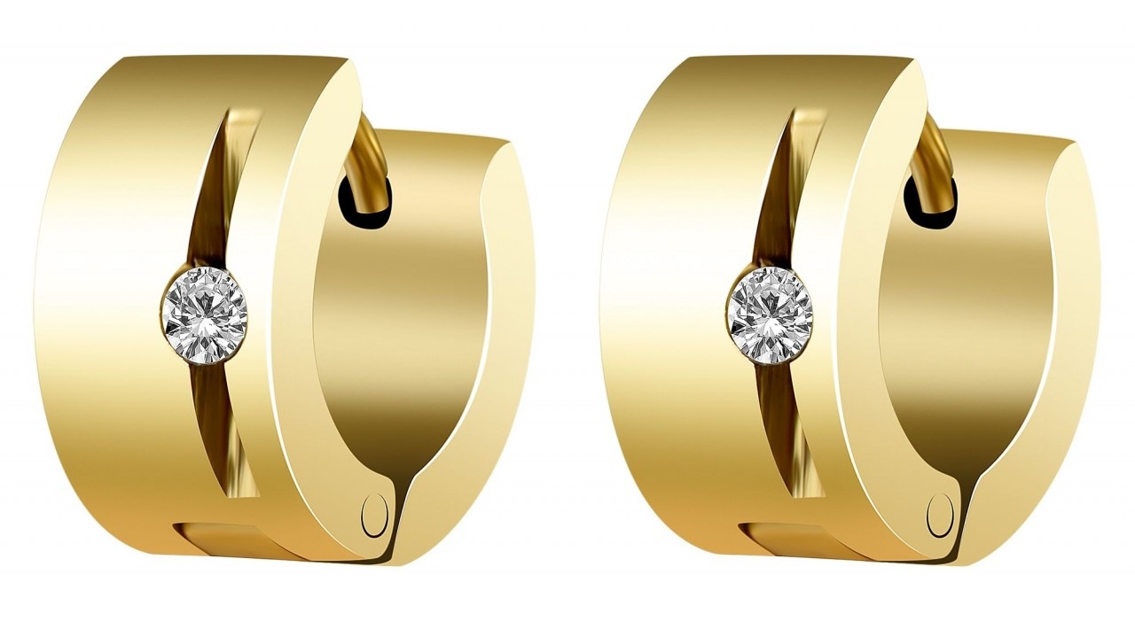 Adelia´s Paar Creolen »Damen Creolen aus poliertem Edelstahl Ø 9 mm«