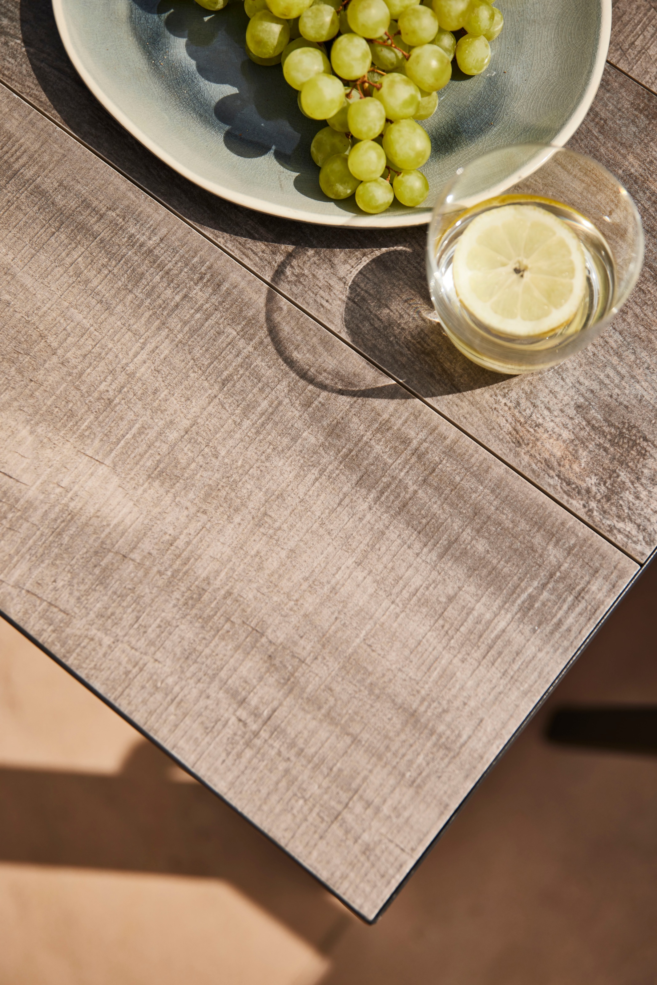 Siena Garden Gartentisch »SILVA Tisch 220x100cm matt anthrazit/washed grey« Aluminiumgestell matt anthrazit, Tischplatte aus Keramik, washed grey