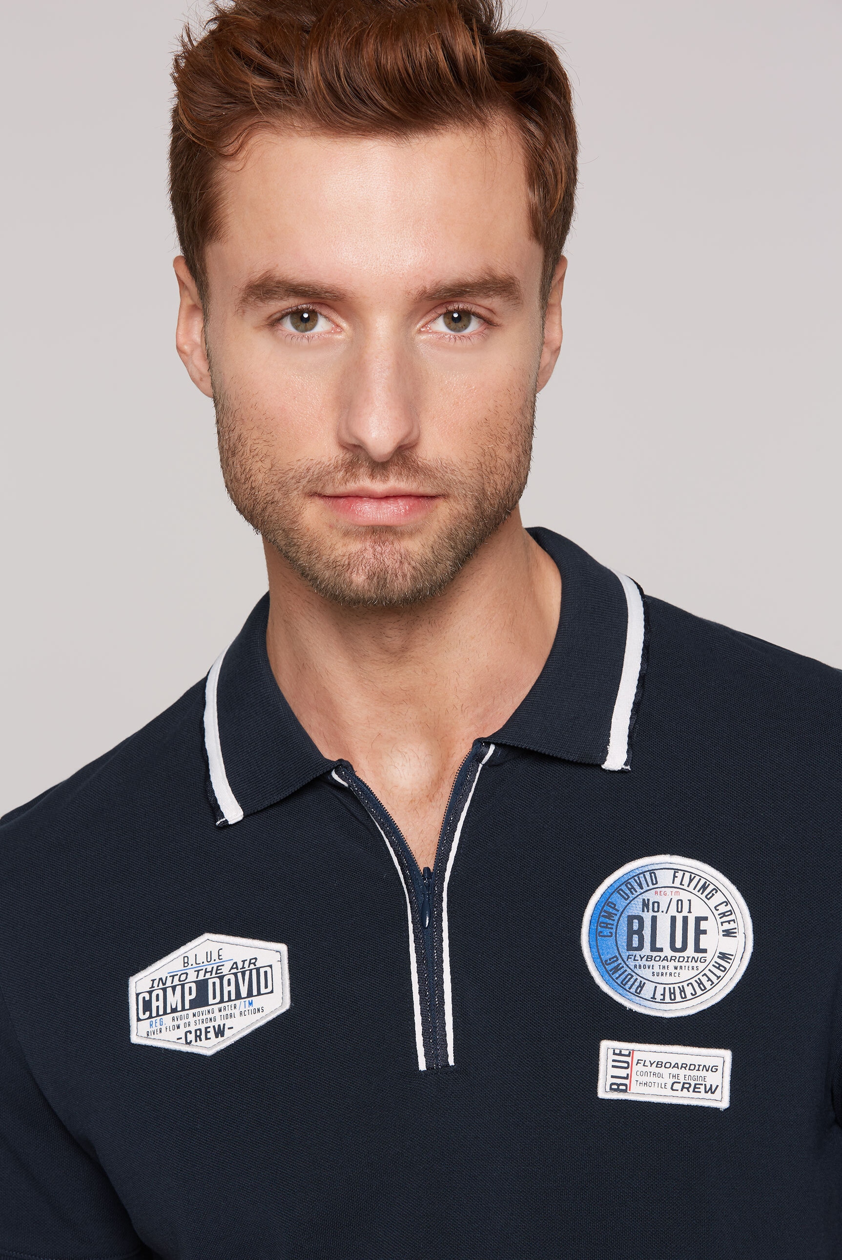CAMP DAVID Poloshirt, aus Baumwolle