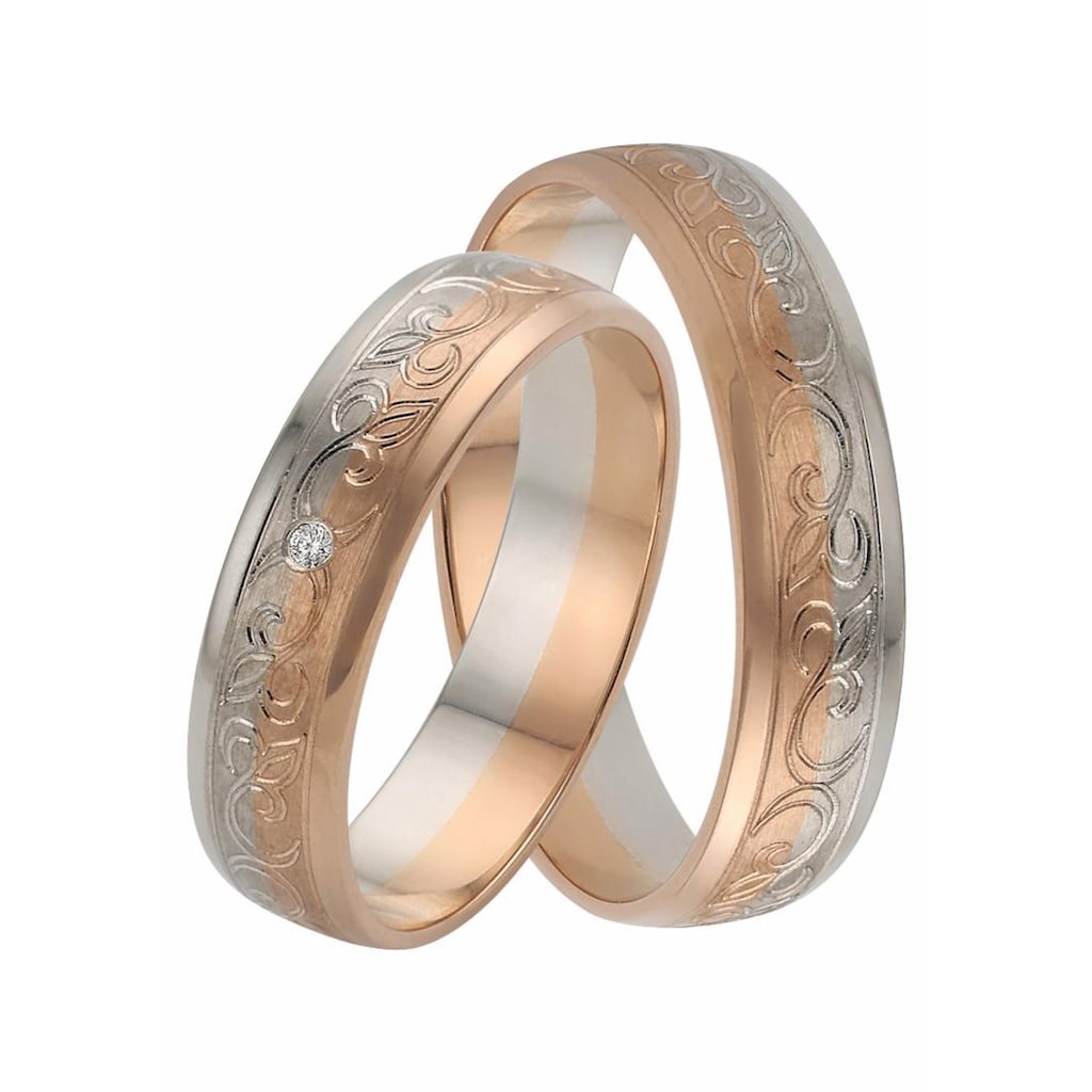 Firetti Trauring »Schmuck Geschenk Gold 375 Hochzeit Ehering "LIEBE" Ranke«