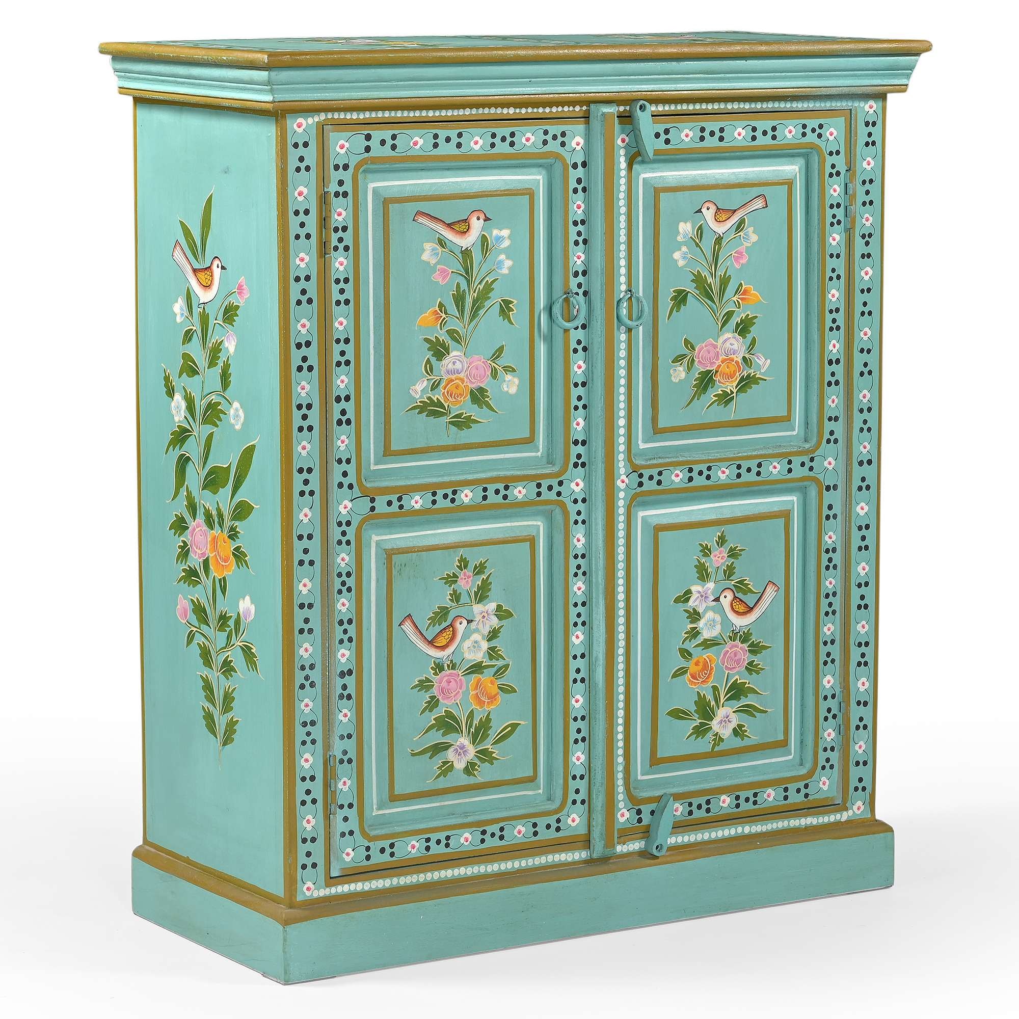 Home affaire Highboard "Prem" mit dekorativen Fräsungen, handbemalt, Unika- günstig online kaufen