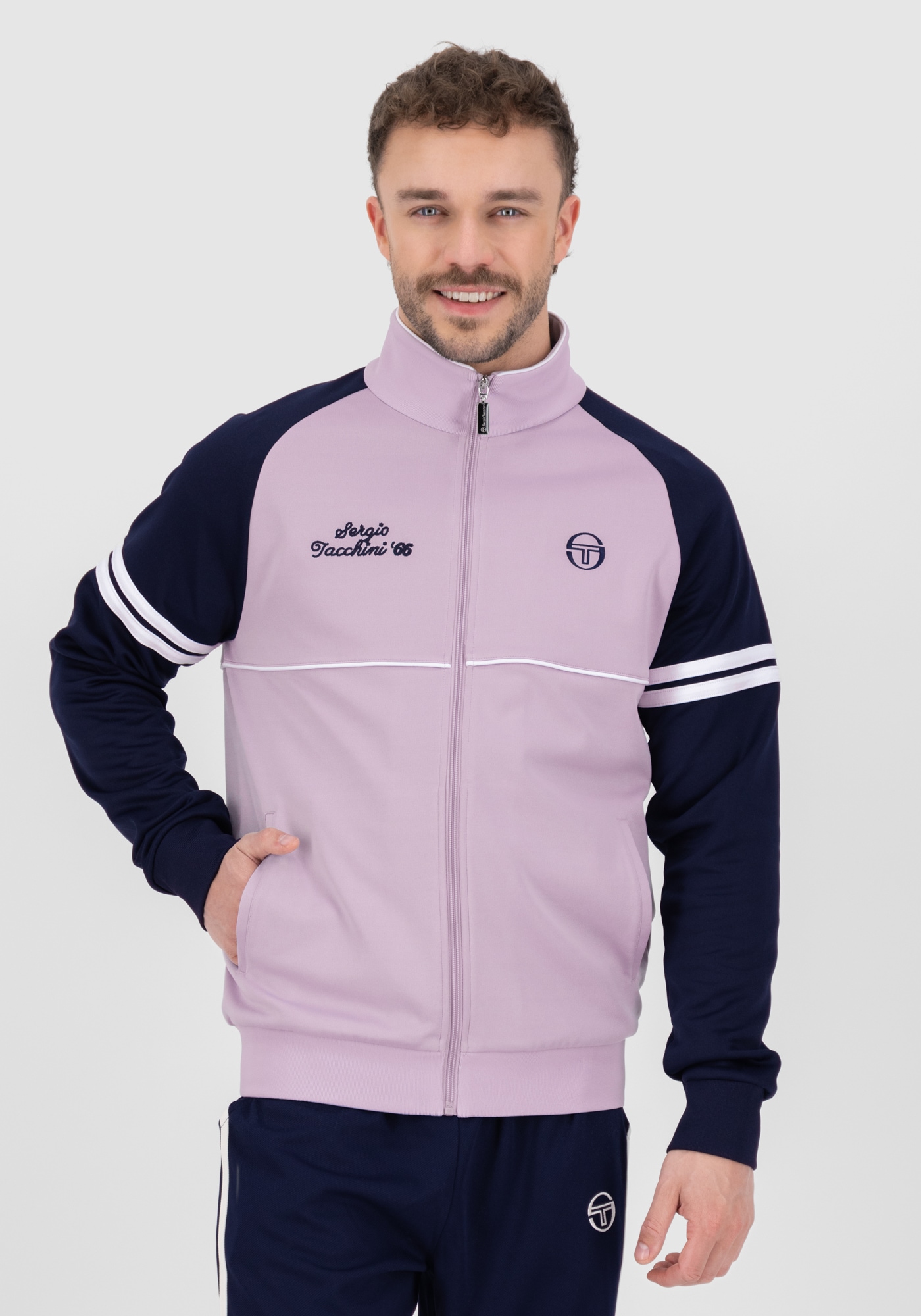 Sergio Tacchini Trainingsjacke »ORION DAVIS TT Herren«, ohne Kapuze, Trainingsjacke Herren, leichte Jacke, Retro, Sportjacke, Outdoor, Sale