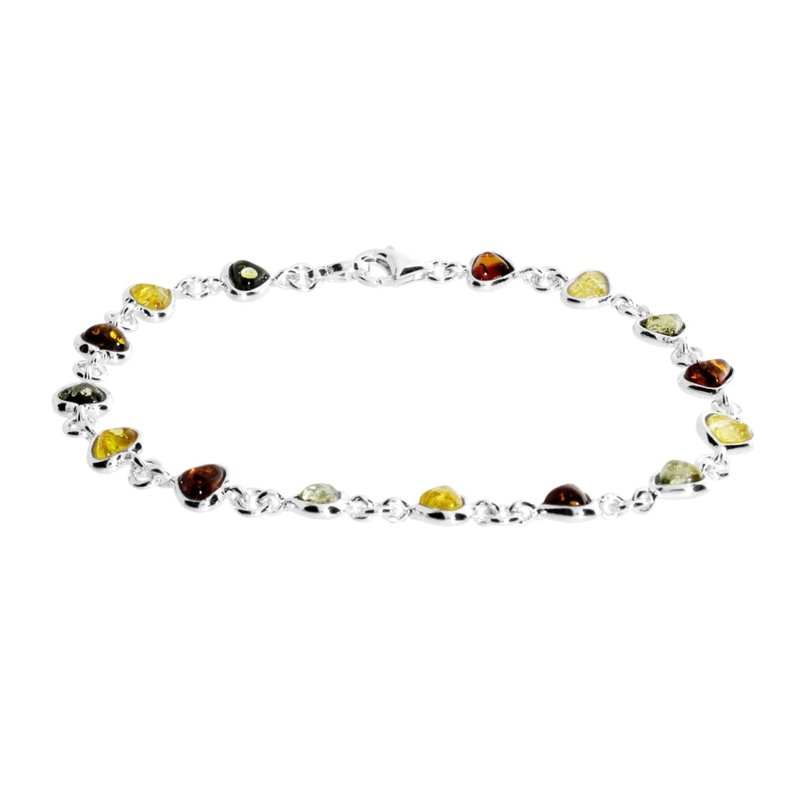OSTSEE-SCHMUCK Armband »- kleines Herz - Silber 925/000 - Bernstein«