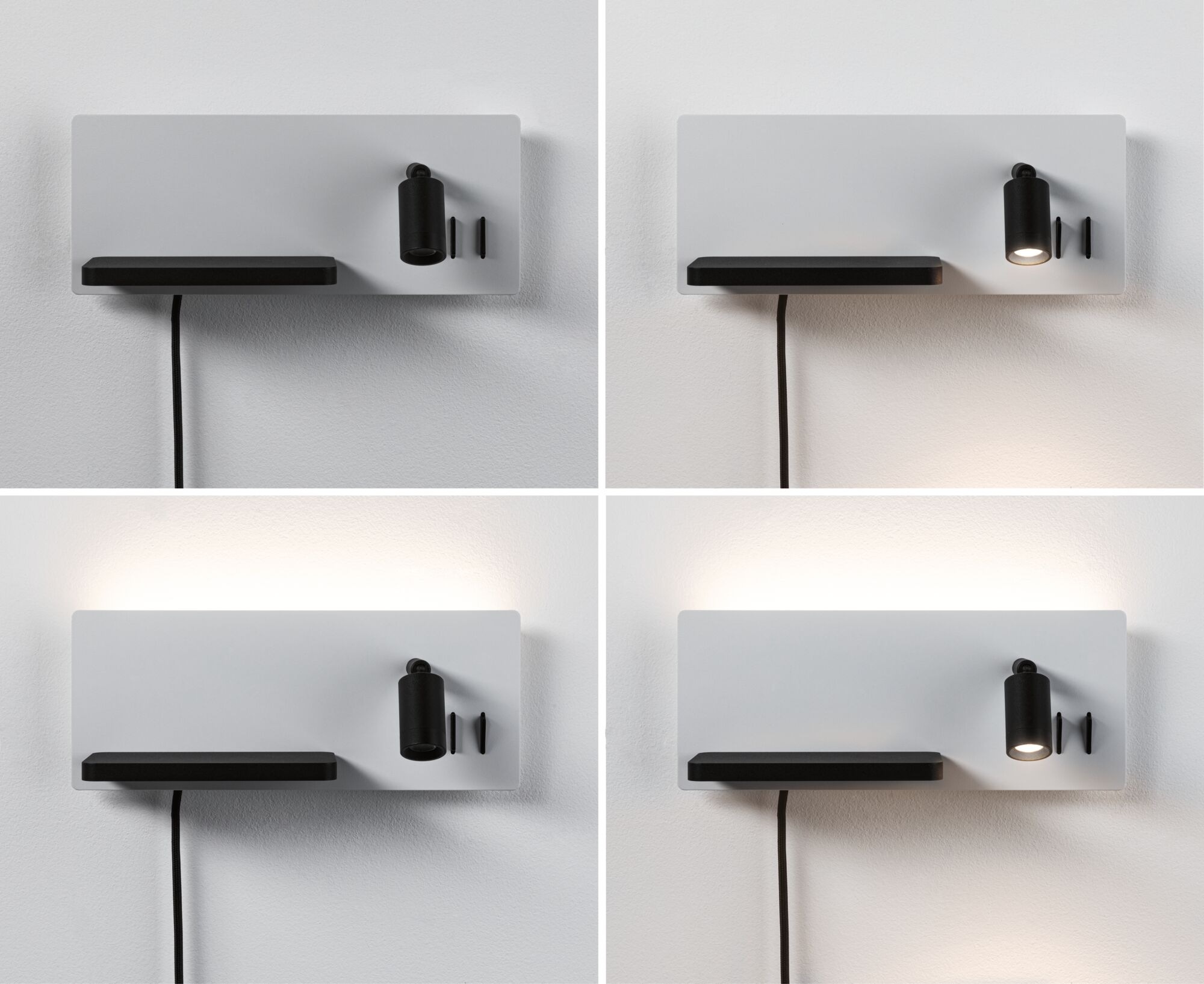 Paulmann LED Wandleuchte »Serra 2700K 650lm / 200lm 230V 5,5 / 1x2,6W«, 1 flammig, Bettleuchte, USB C, dimmbar