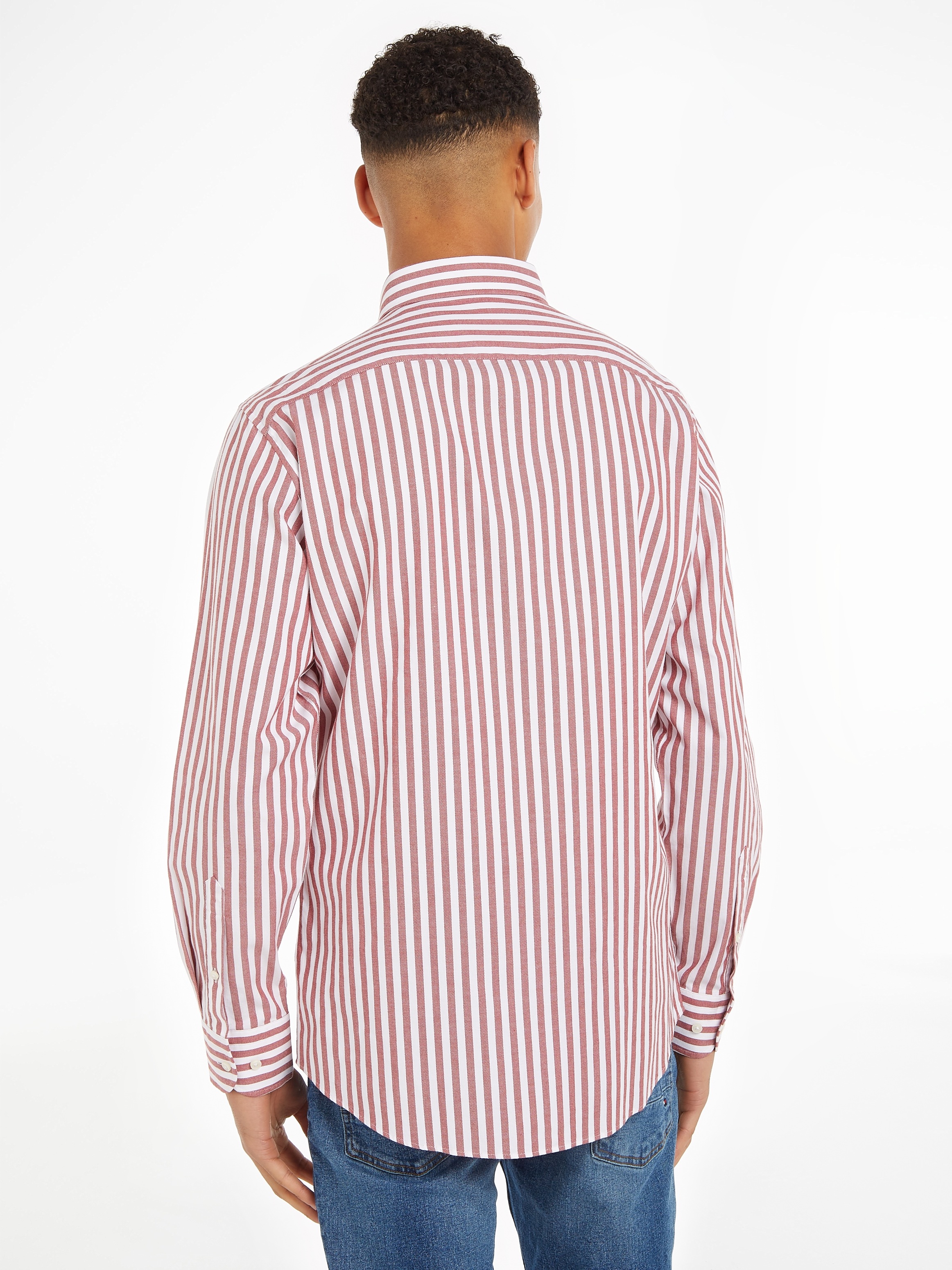 Tommy Hilfiger TAILORED Langarmhemd »CL-W ROYAL OXF STRIPE RF SHIRT«, mit Button-down-Kragen