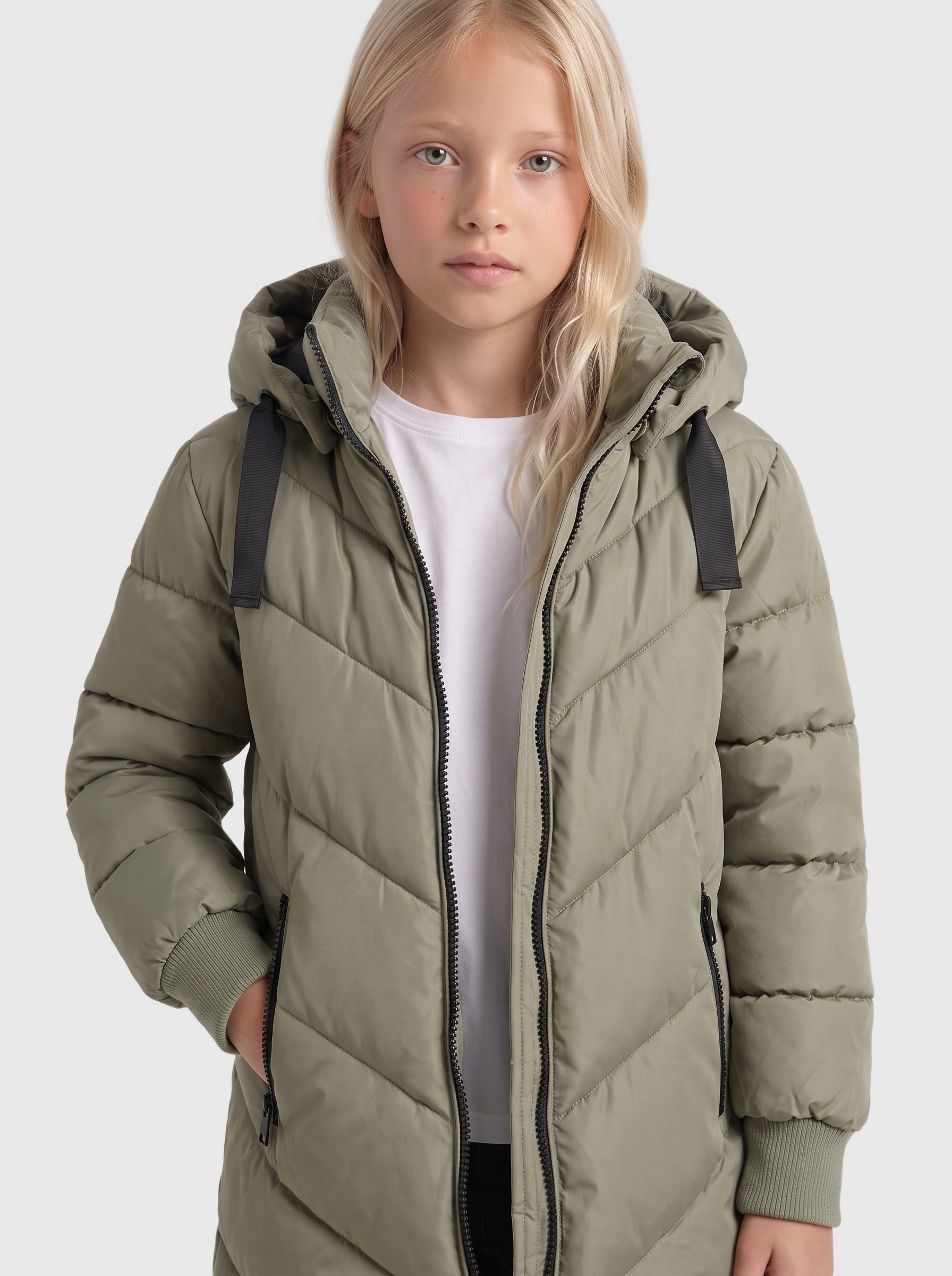 KIDS ONLY Steppjacke »KOGSKYLAR HOOD JACKET VD OTW« mit Kapuze Langjacke mit abnehmbarer Kapuze