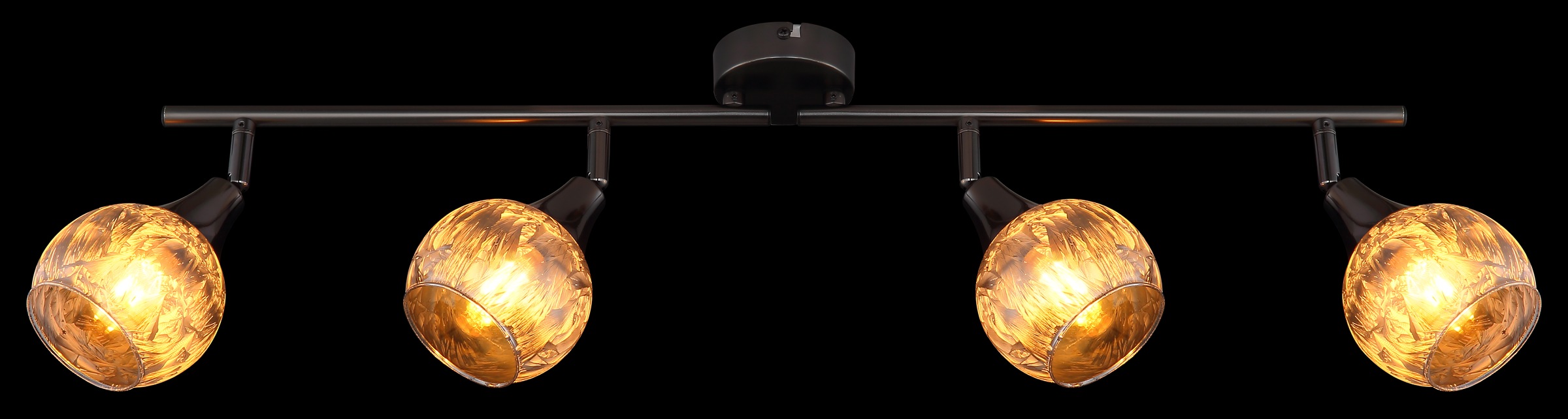 GLOBO LIGHTING Deckenspot »FROSTA« E14 1 Stk. Schwarz-chrome Strahler mit geeistem Glas, dreh-/schwenkbar