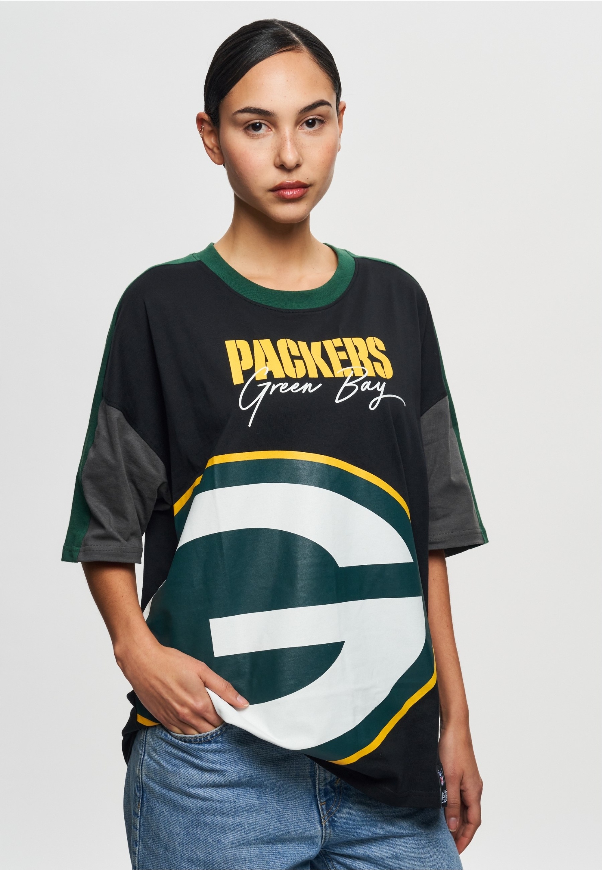 Thumbnail - Recovered T-Shirt "NFL Packers Bay Cut and Sew Oversized", für alle Fans der Green Bay Packers