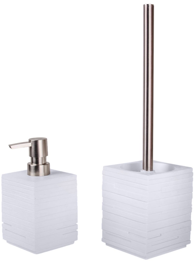 Sanilo Badaccessoire-Set »Flieder«, (Komplett-Set, 6 tlg.), bestehend aus WC-Sitz, Badteppich, Stöpsel, Seifenspender, WC-Bürste