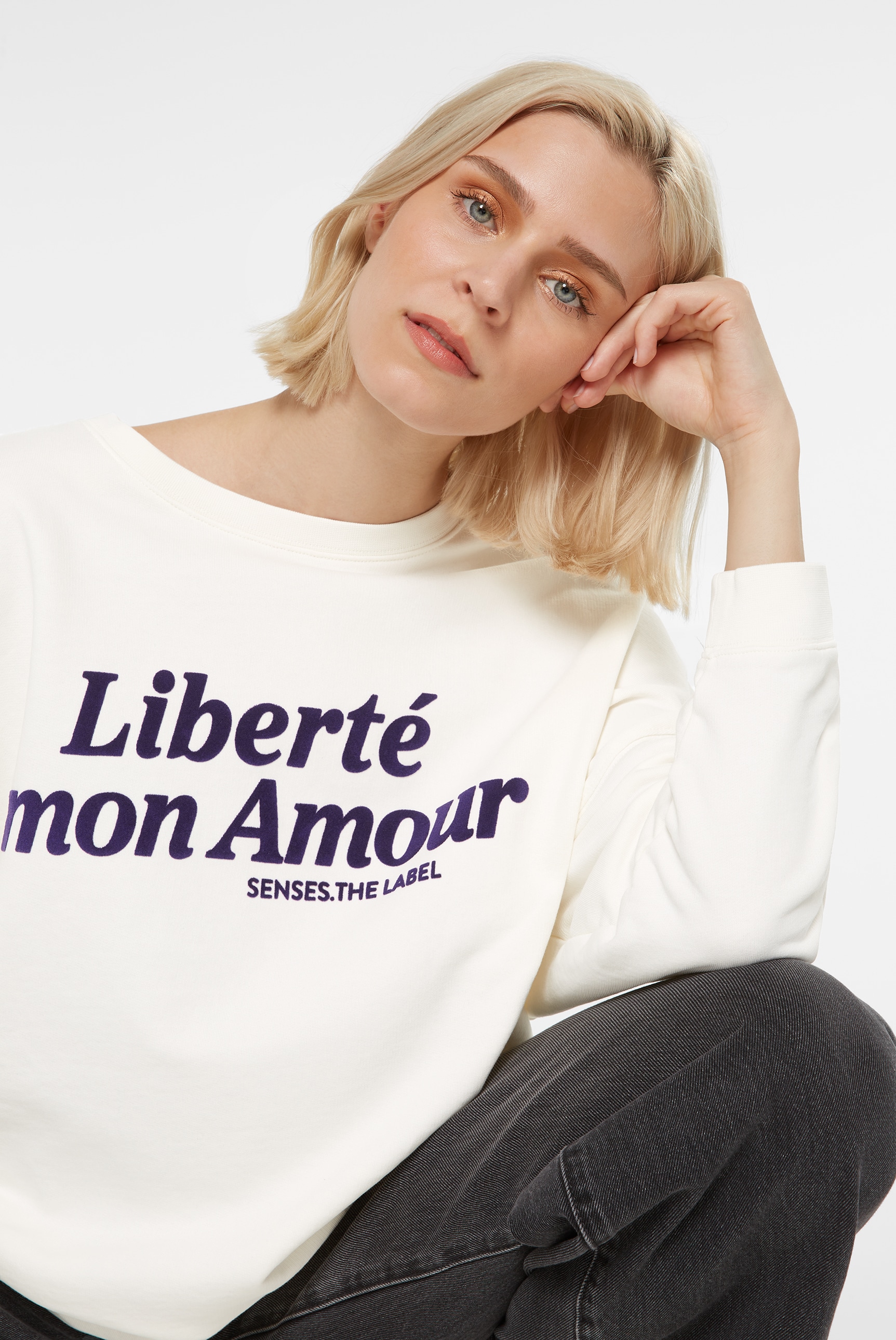 SENSES.THE LABEL Sweater , mit Seitenschlitze
