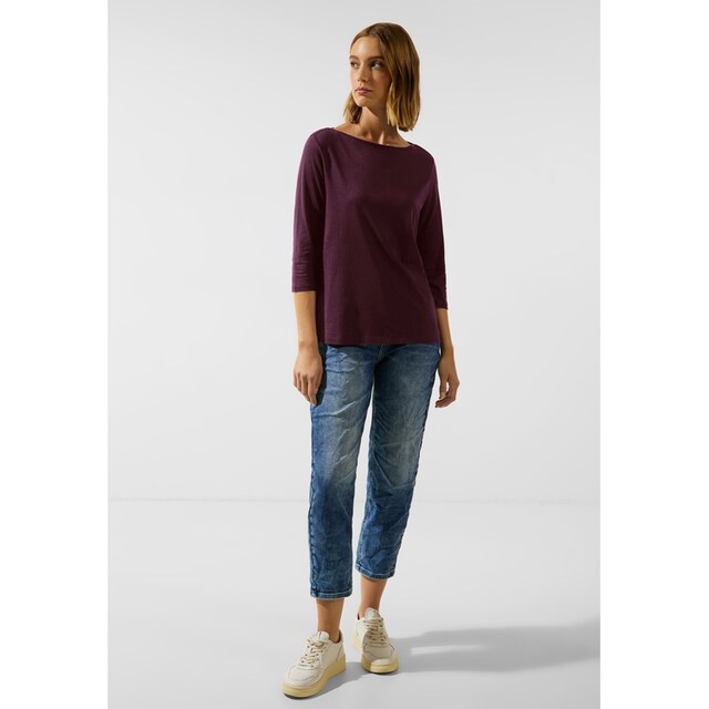 STREET ONE 3/4-Arm-Shirt, mit U-Boot-Ausschnitt online bestellen | BAUR