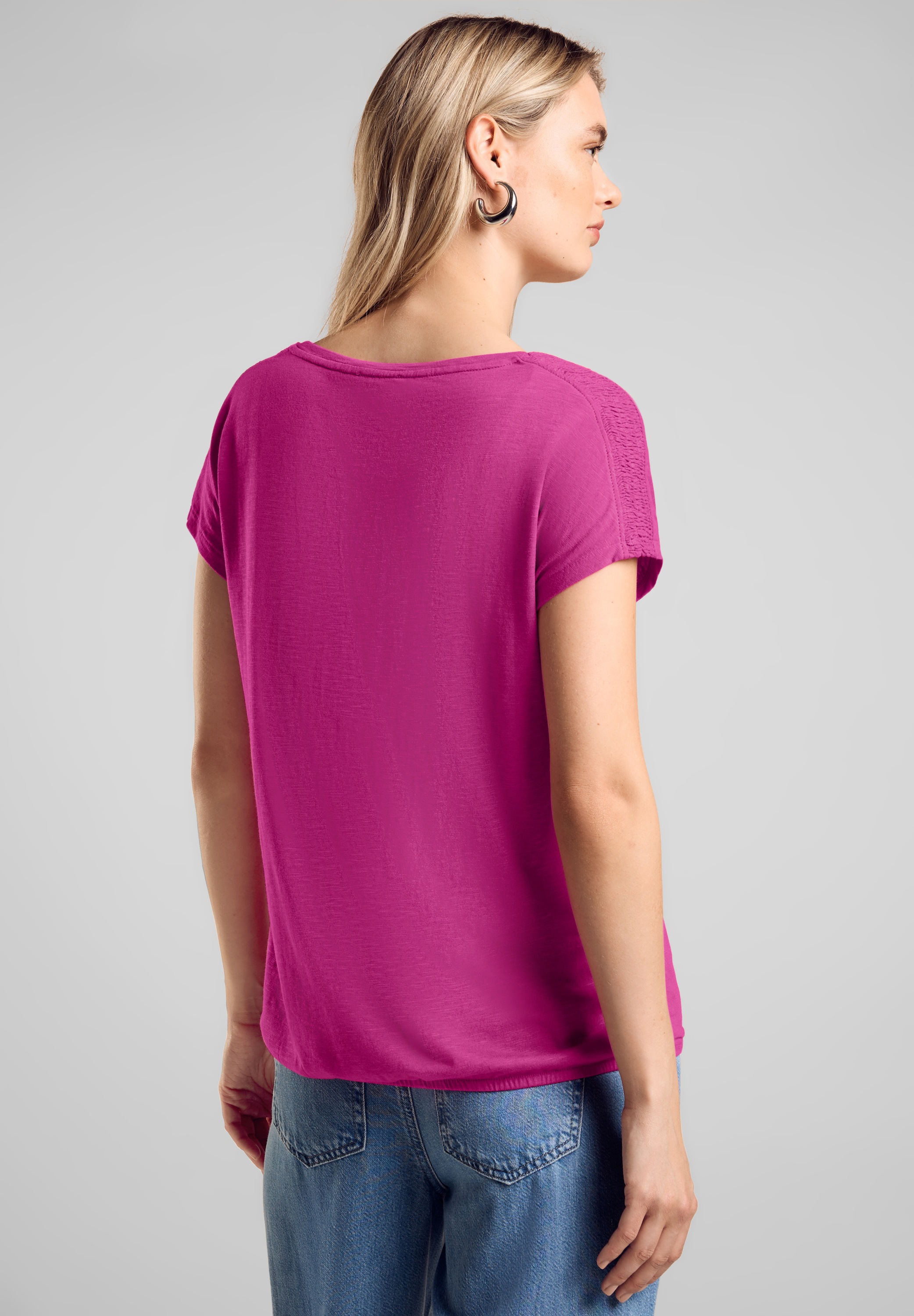 STREET ONE T-Shirt, mit Gummizug im Bund