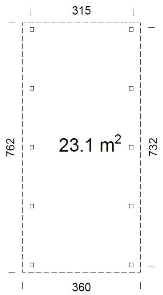 Palmako Einzelcarport »Karl« Massivholz 291 cm weiß/weiß