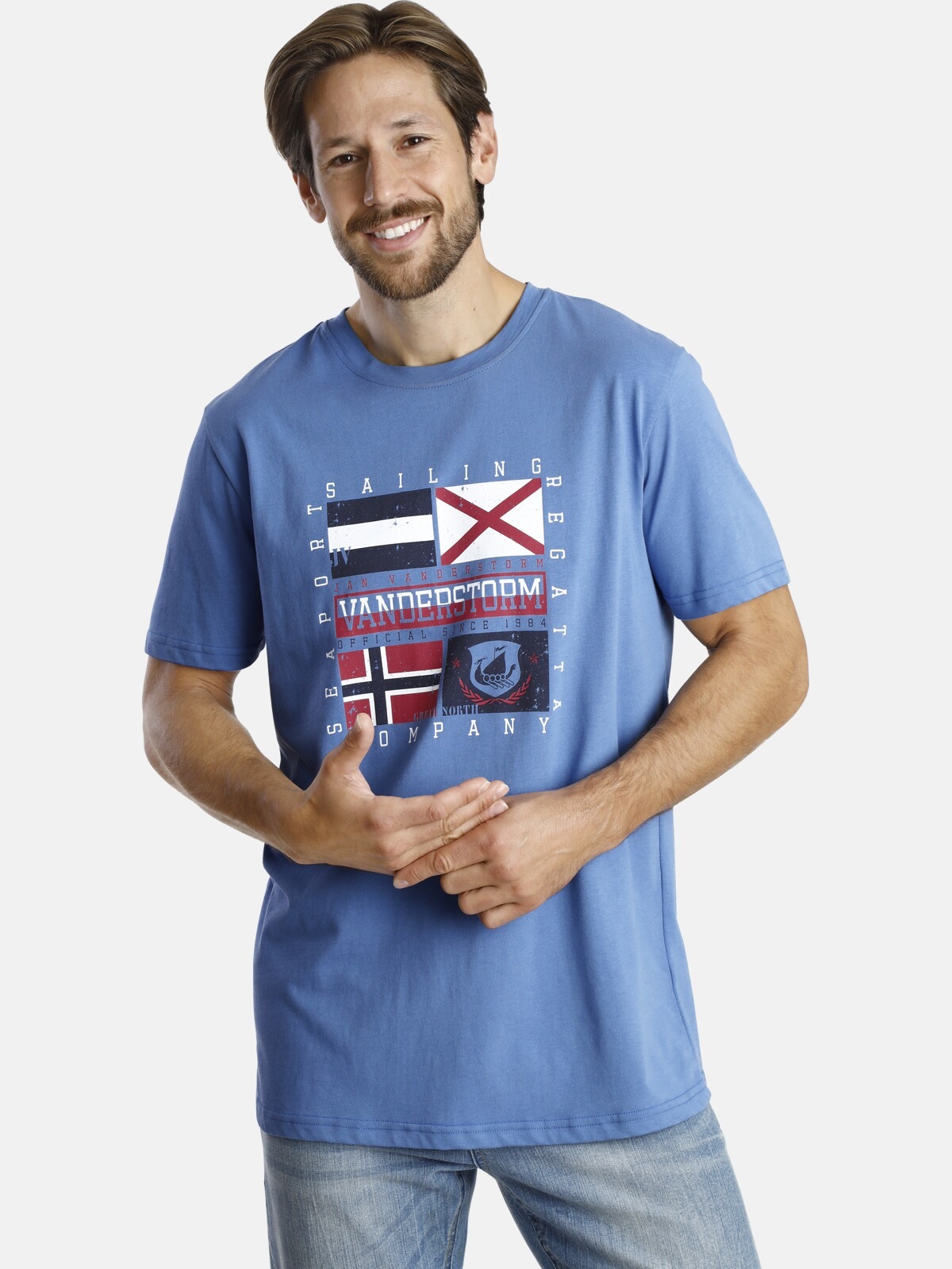 Jan Vanderstorm T-Shirt »Doppelpack T-Shirt PREBEN«