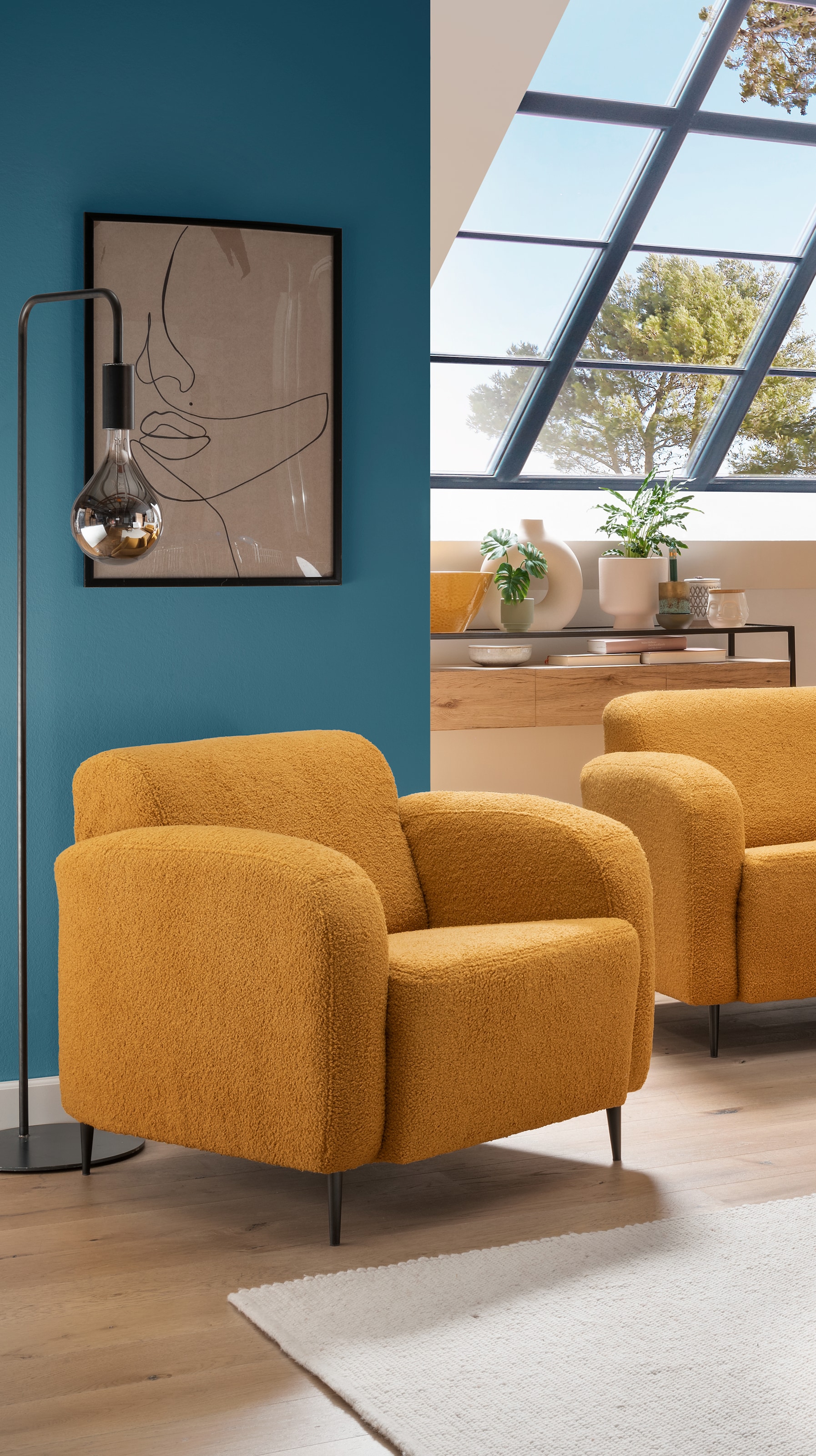 Home affaire Cocktailsessel "Marone Loungesessel, bequem, Breite 85cm, bodenfrei" auch als 2-Sitzer und 3-Sitzer erhältlich