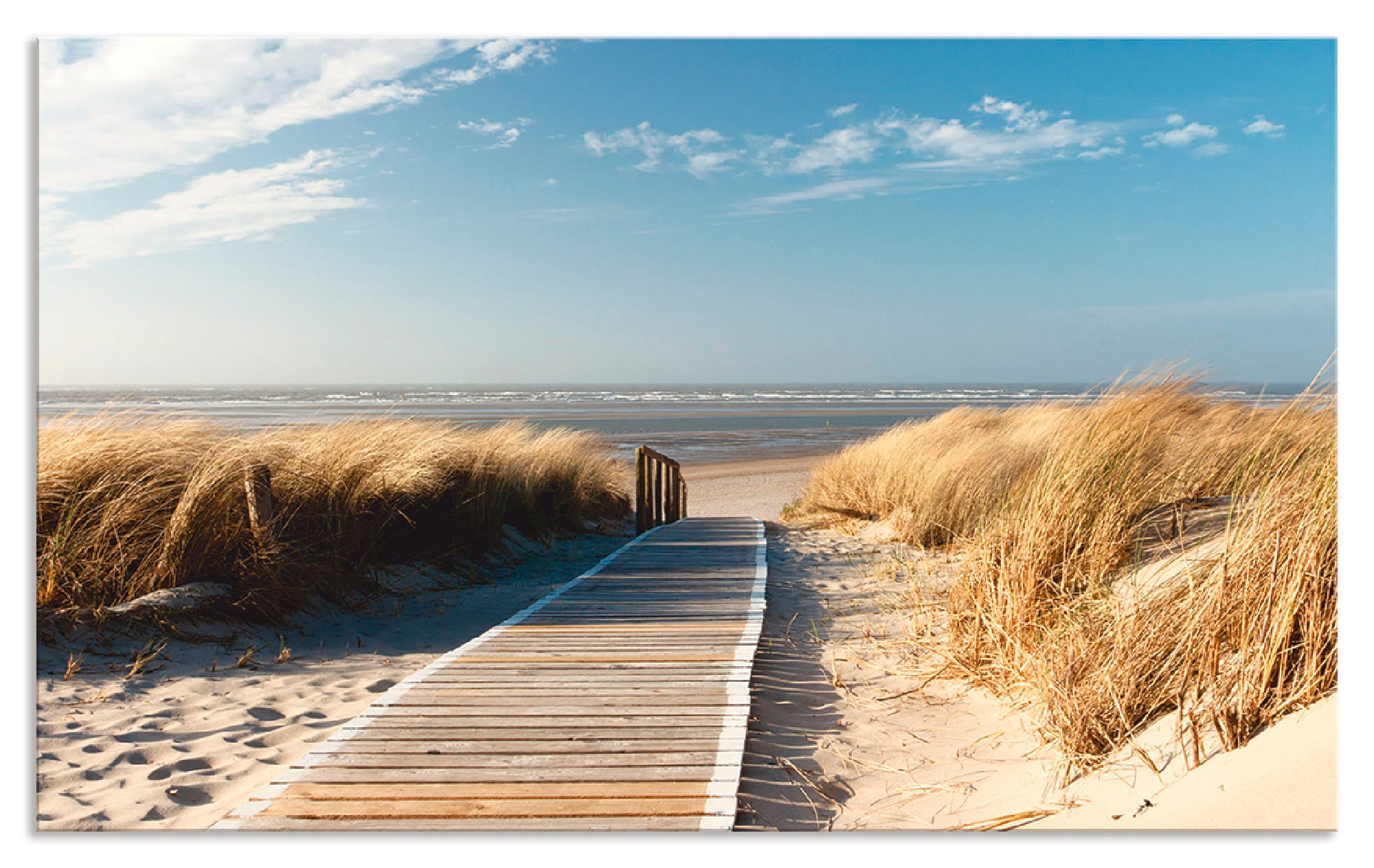 Artland Küchenrückwand "Nordseestrand auf Langeoog - Steg", (1 tlg.), Alu S günstig online kaufen