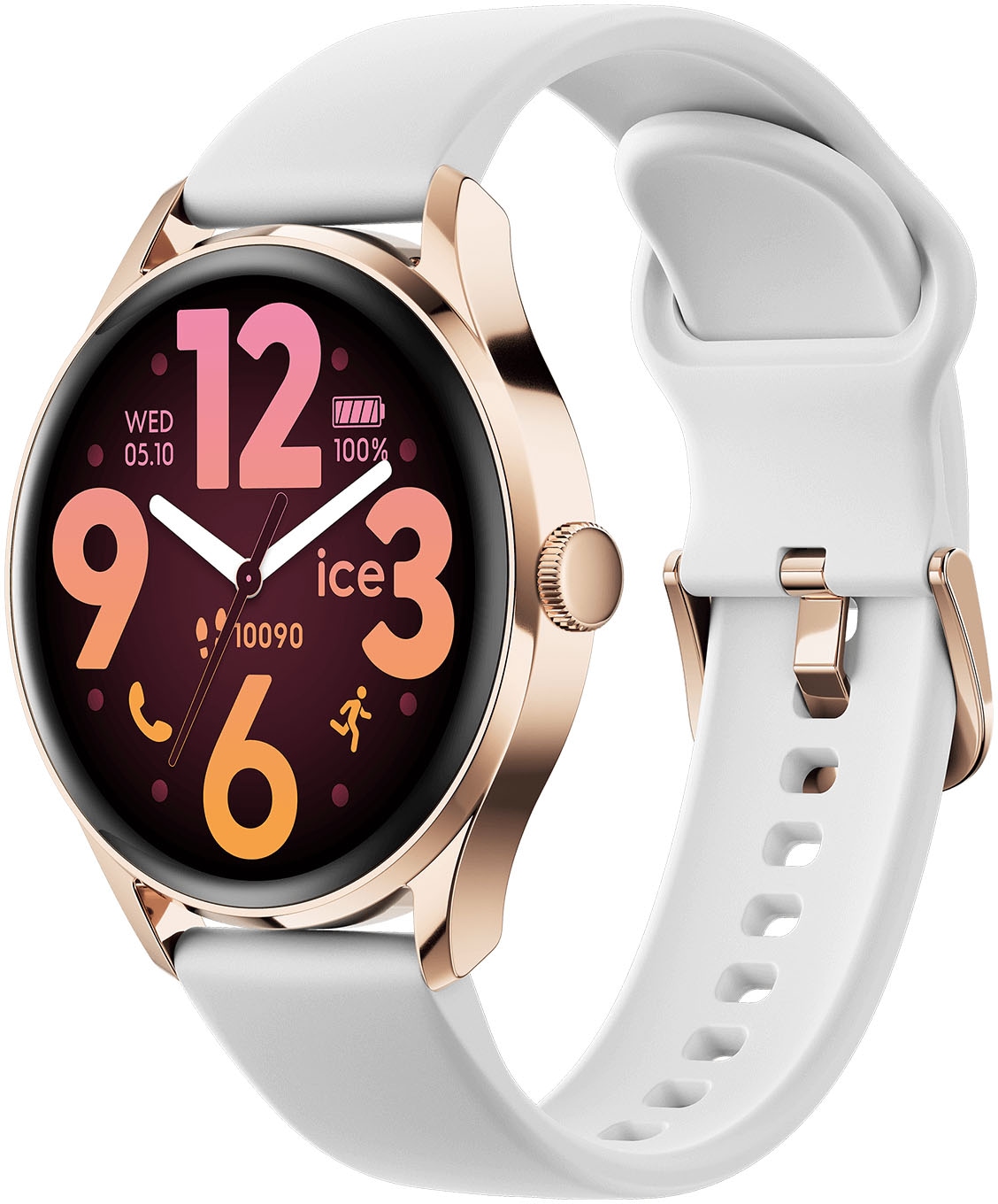 ice-watch Smartwatch »ICE smart 3.0 - 1.2 AMOLED - GPS«, Armbanduhr, Damenuhr, Silikonarmband,Bluetooth,Touch-Display,digital