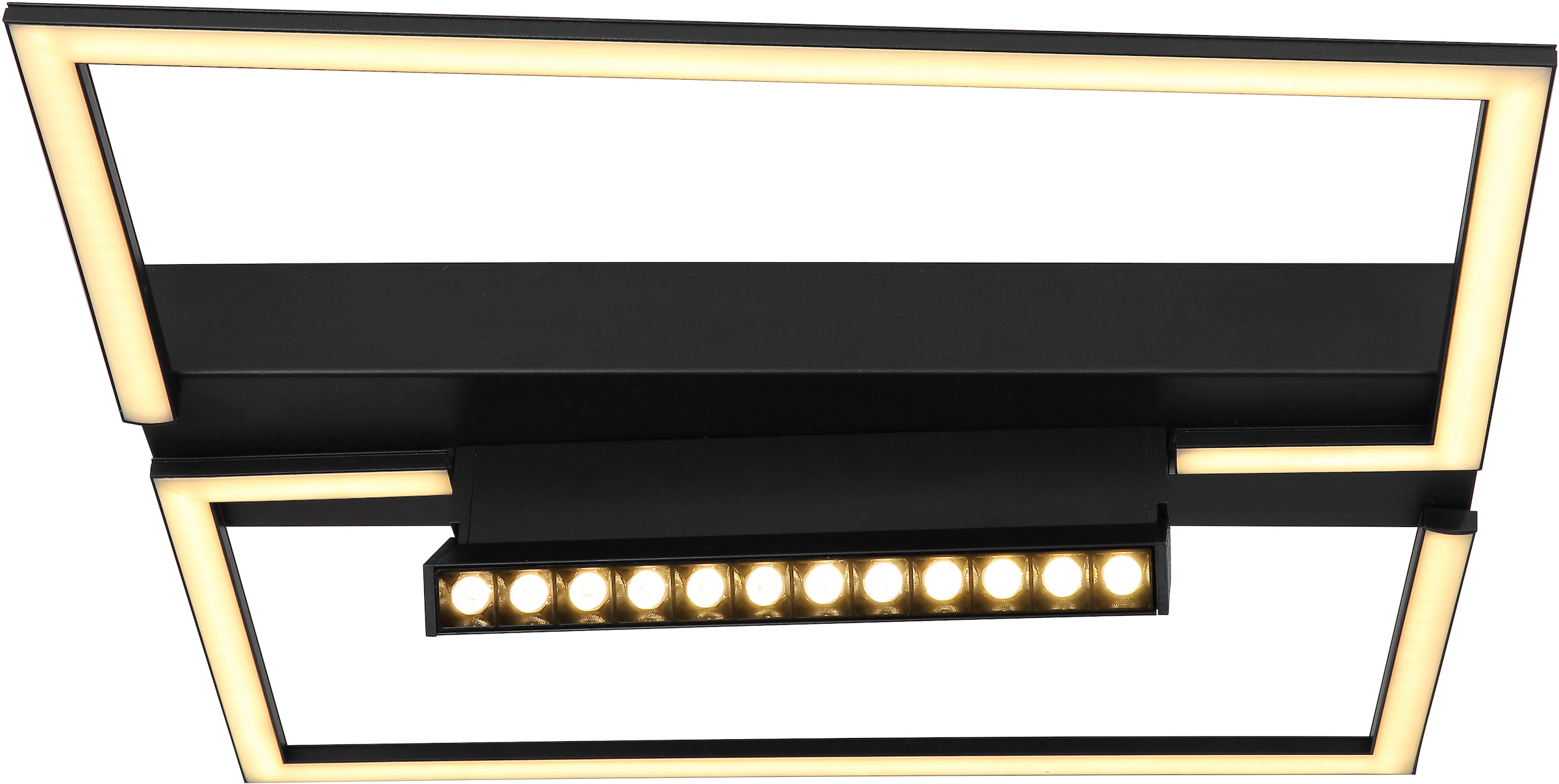 GLOBO LIGHTING LED Deckenleuchte »MAXWELL«, Leuchtmittel LED-Modul | LED fest integriert, Deckenlampe/LxBxH: 420x420x110mm/Wohnzimmer/Schlafzimmer/modern