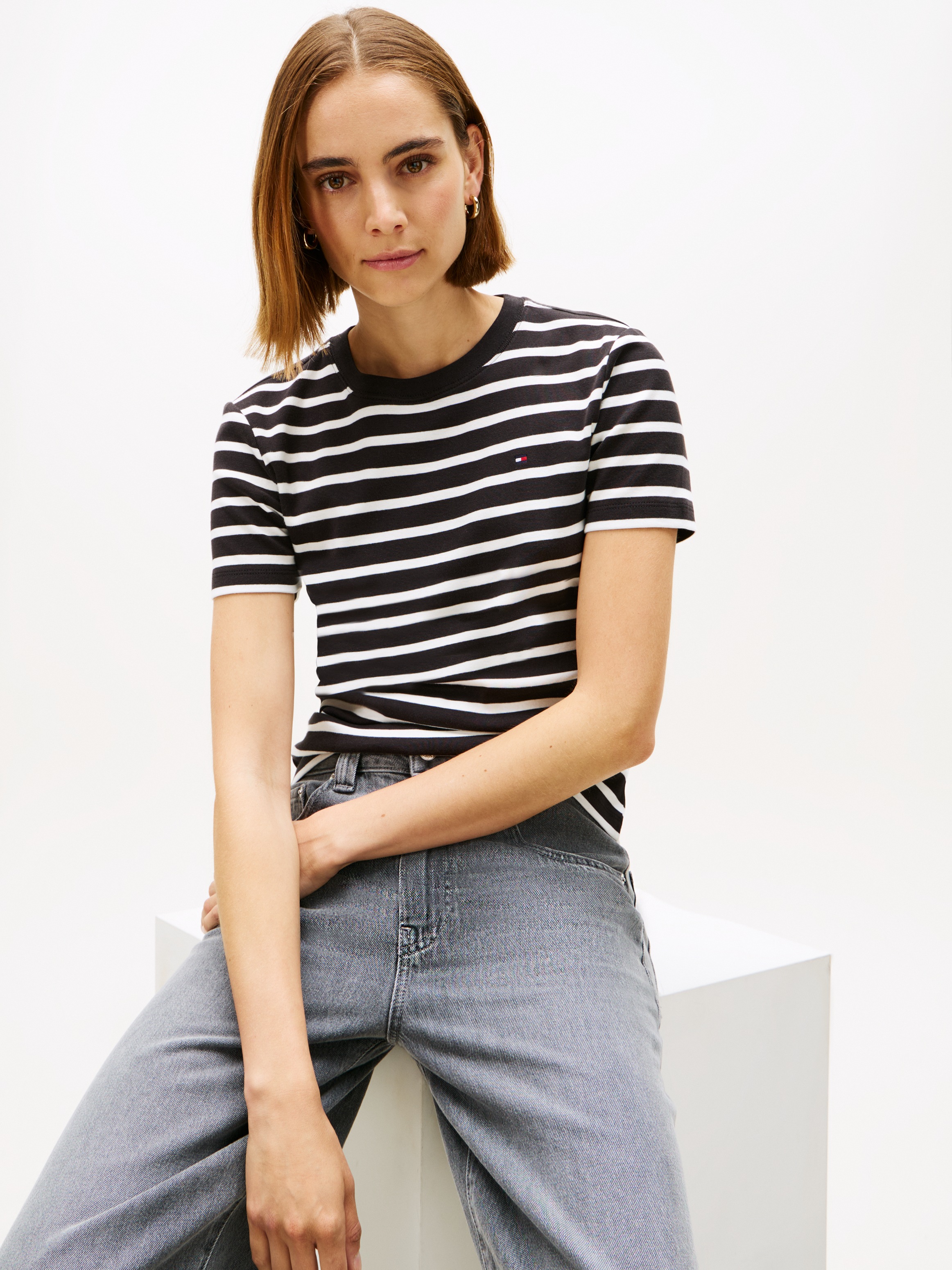 Tommy Hilfiger T-Shirt "SLIM CODY C-NK SS" Baumwolle, slim fit günstig online kaufen