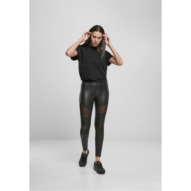 URBAN CLASSICS Leggings »Damen Ladies Tech Mesh Faux Leather Leggings«, (1  tlg.) für bestellen | BAUR