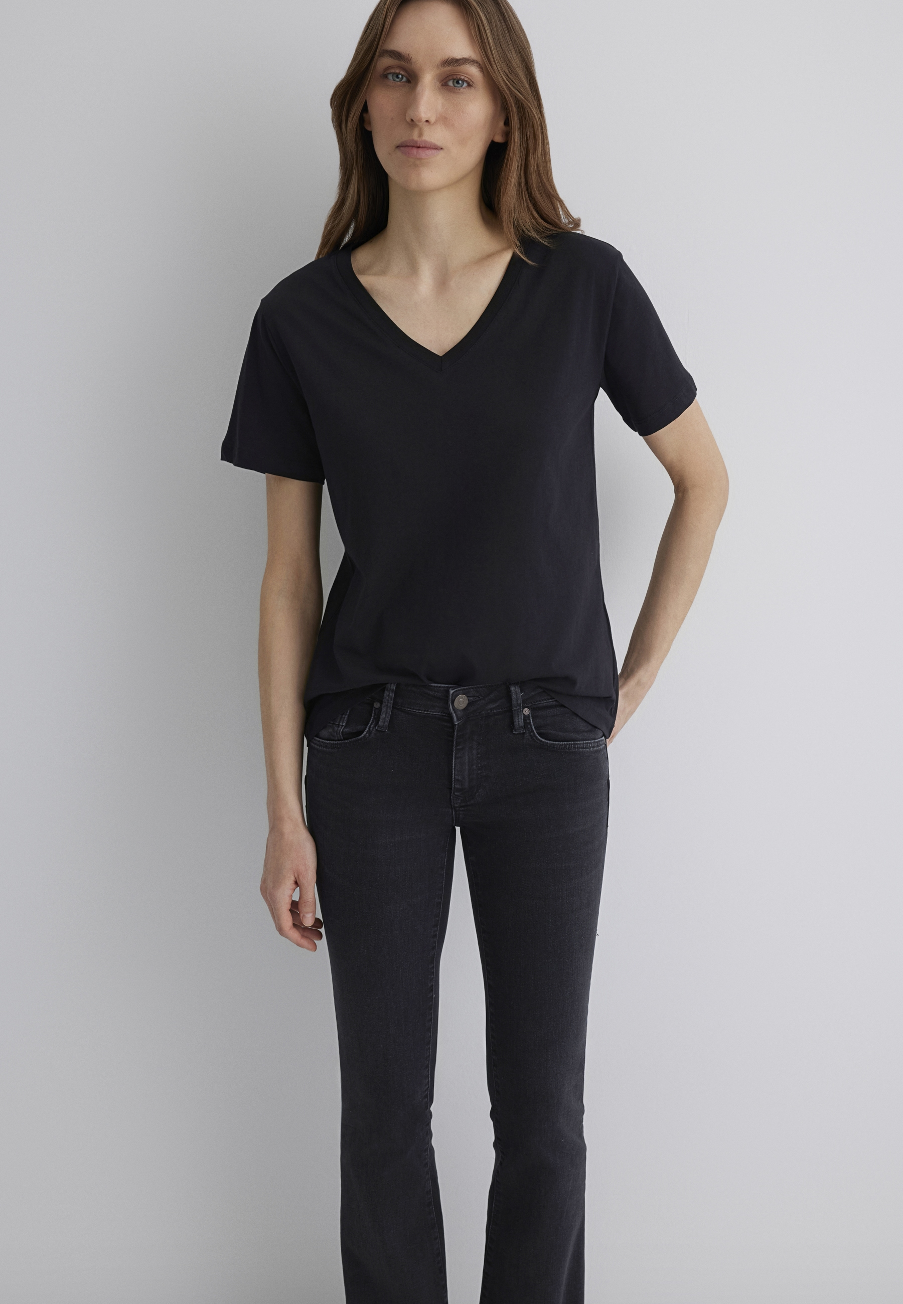 Mavi T-Shirt »V NECK T-SHIRT«, V-Neck T-Shirt
