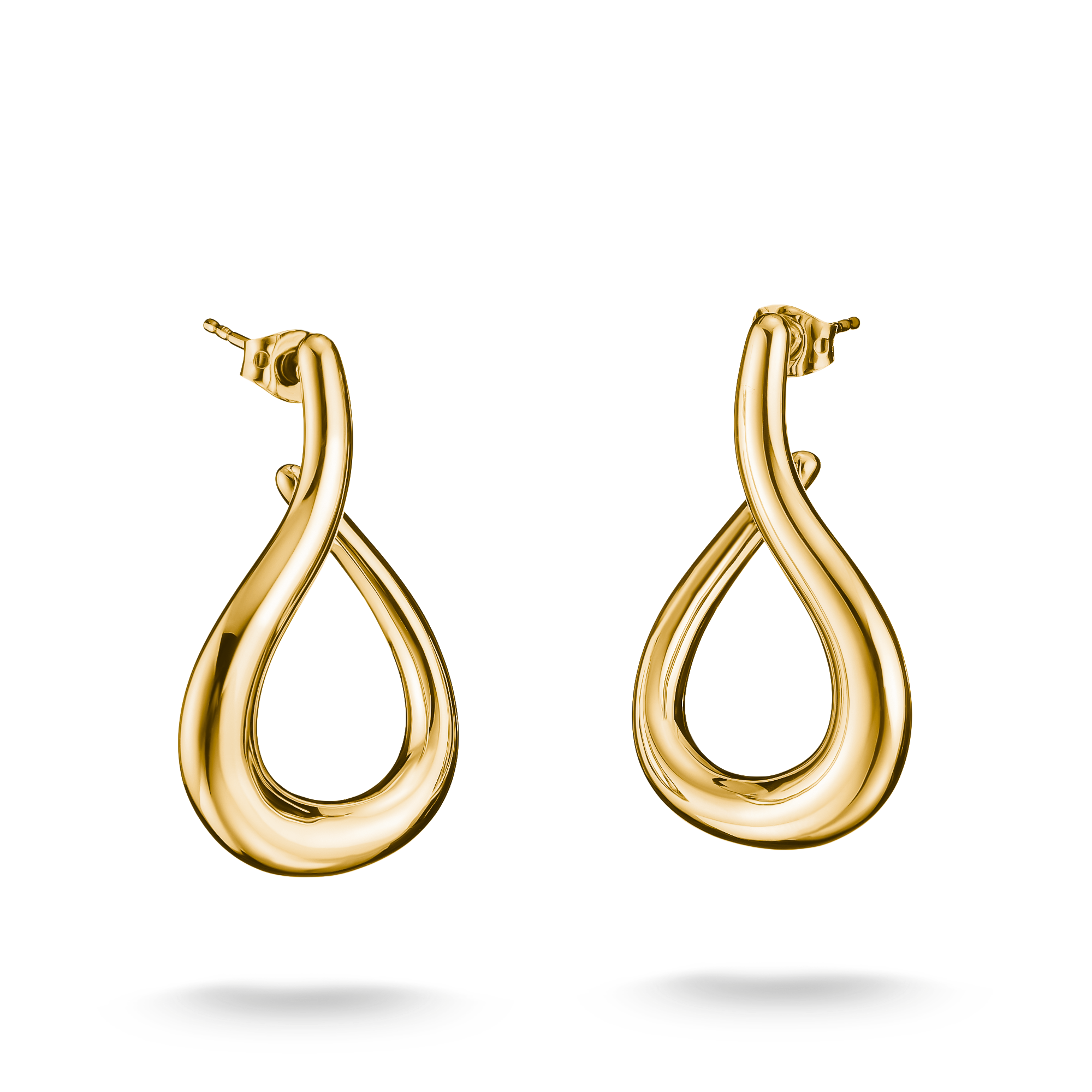 THOMAS SABO Paar Creolen »Fein geschwungene Creolen gelbgoldfarben«