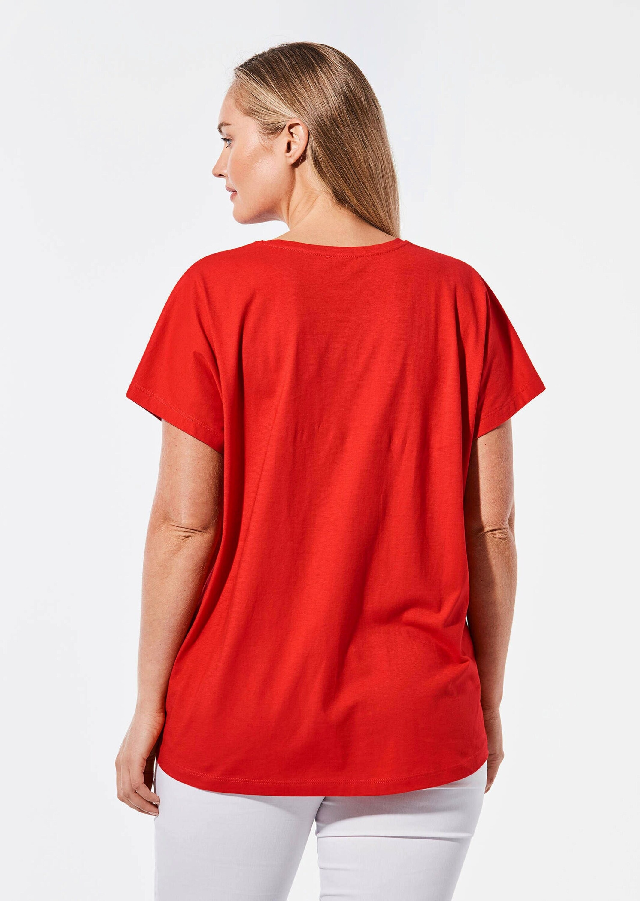 GOLDNER Kurzarmshirt »Shirt mit V-Ausschnitt«