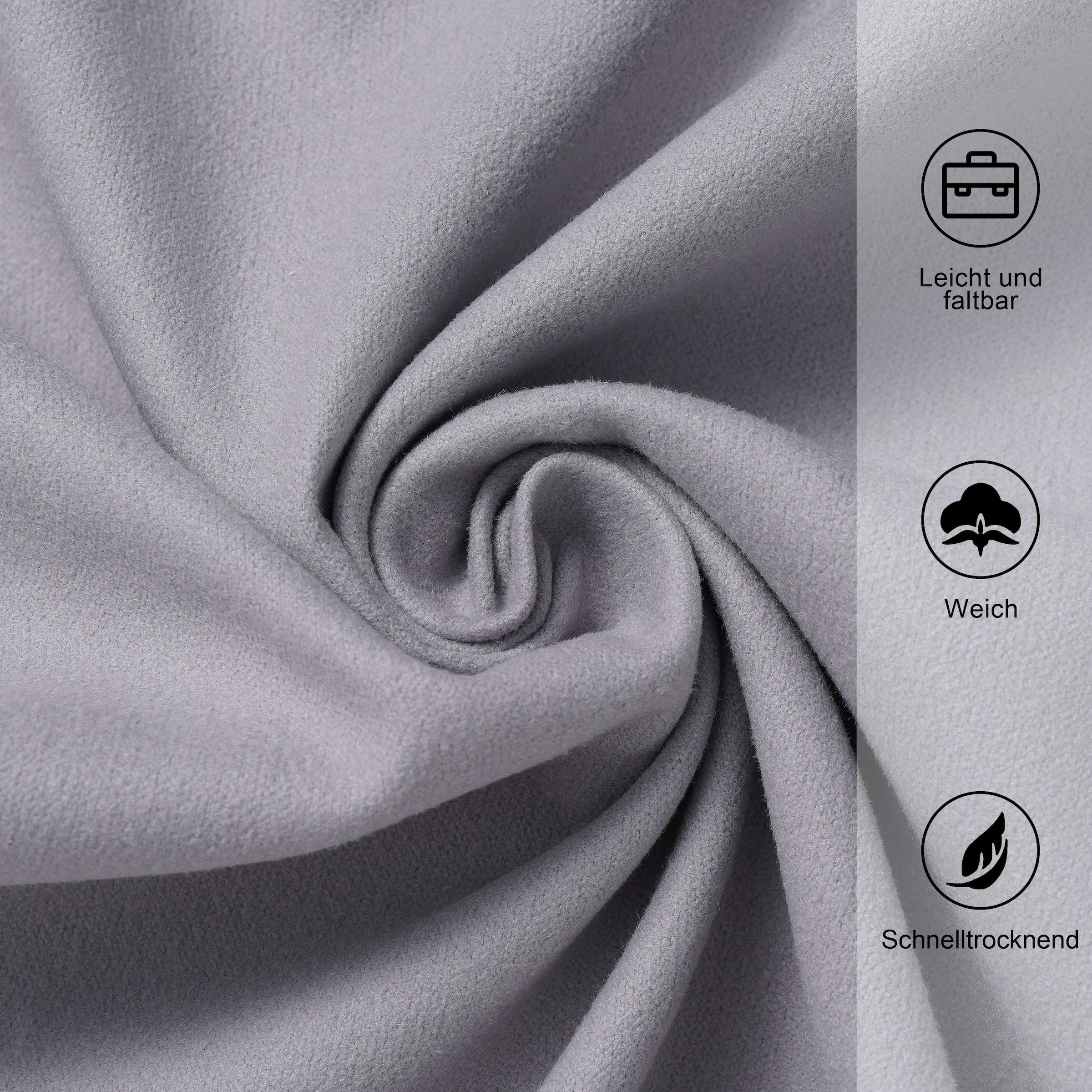 OTTO home Handtücher »Leoa, diverse Größen, Sporthandtuch, Reisehandtuch, Strandtuch« sehr leicht, kompakt, schnelltrocknend, Mikrofaser mit Kontrastnaht