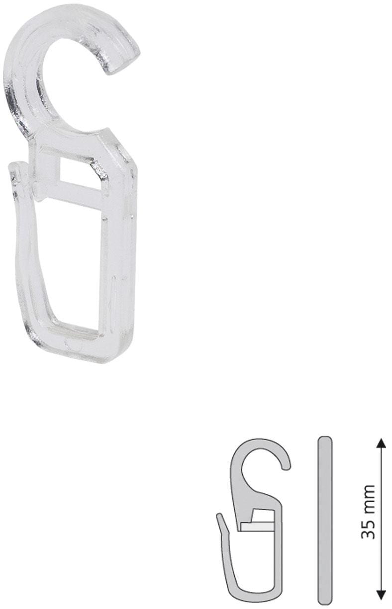 Liedeco Faltenclip Faltenlegehaken, für Gardinenringe Öse 10 mm günstig online kaufen