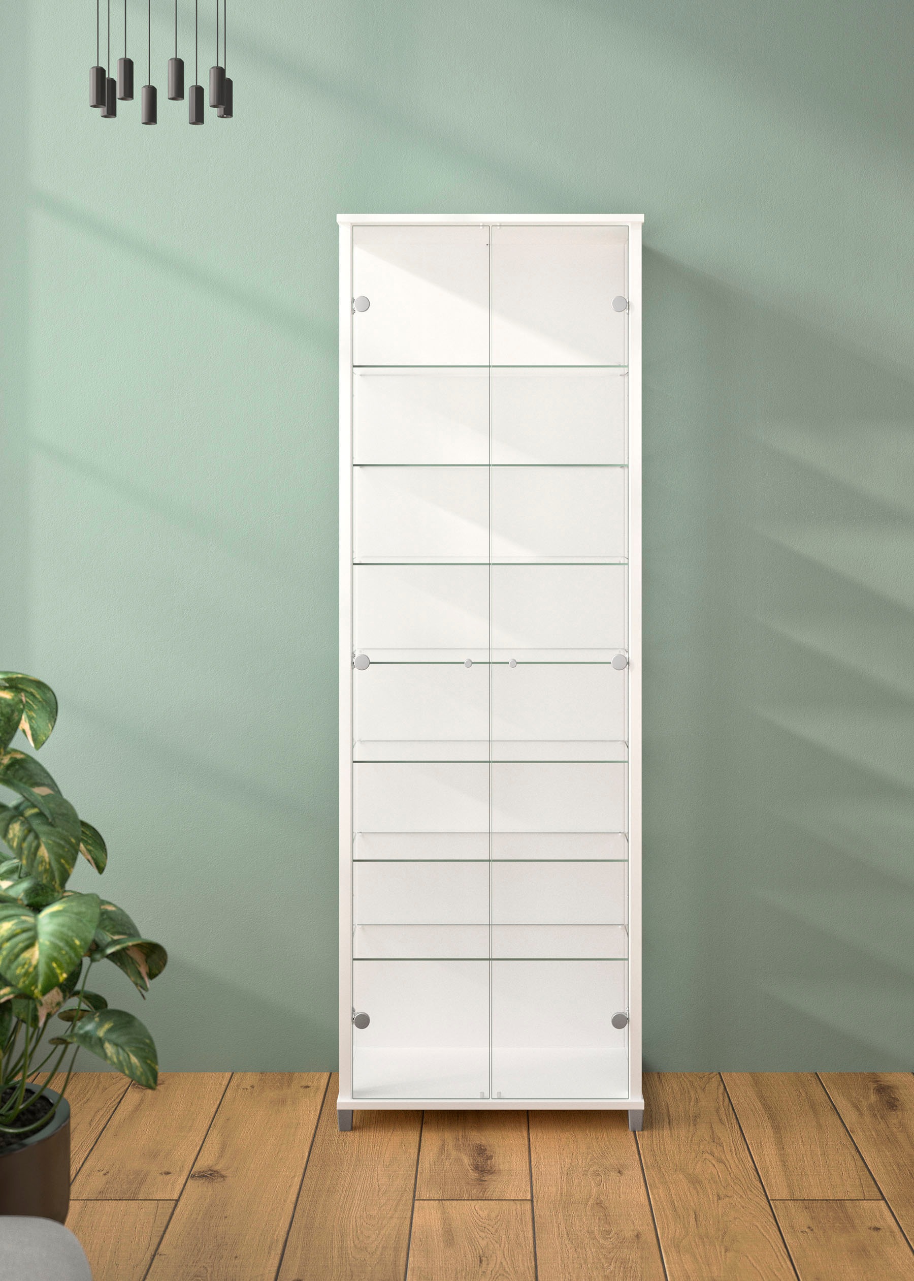 fif möbel Vitrine "Optima", Standvitrine, 2 Glastüren, 7 Böden, vielseitig, günstig online kaufen
