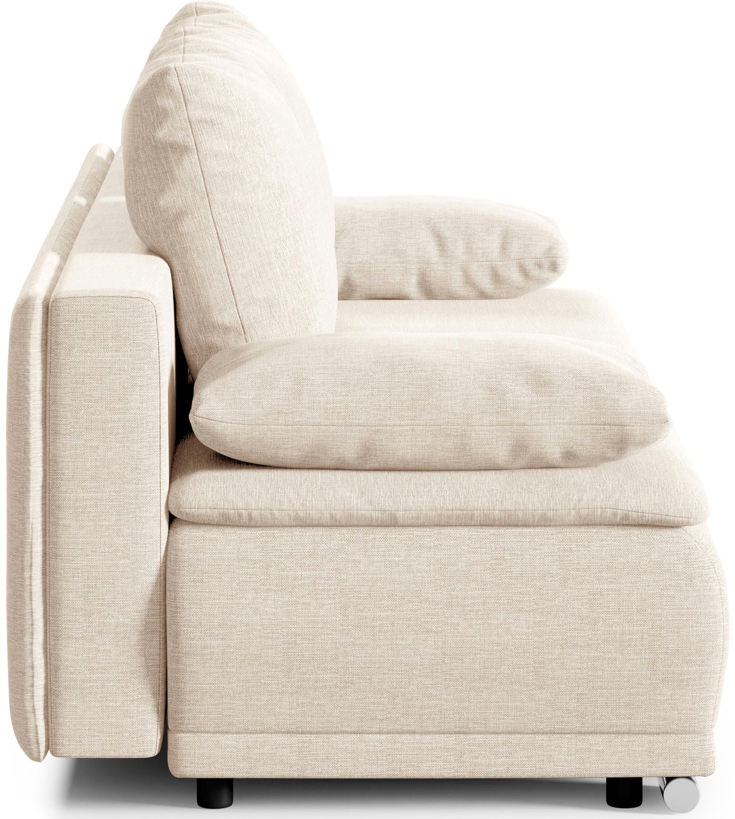 WERK2 Schlafsofa »Biggi, komfortabel und elegant, Breite 206cm,«, 2-Sitzer Sofa & Schlafcouch mit Bettkasten