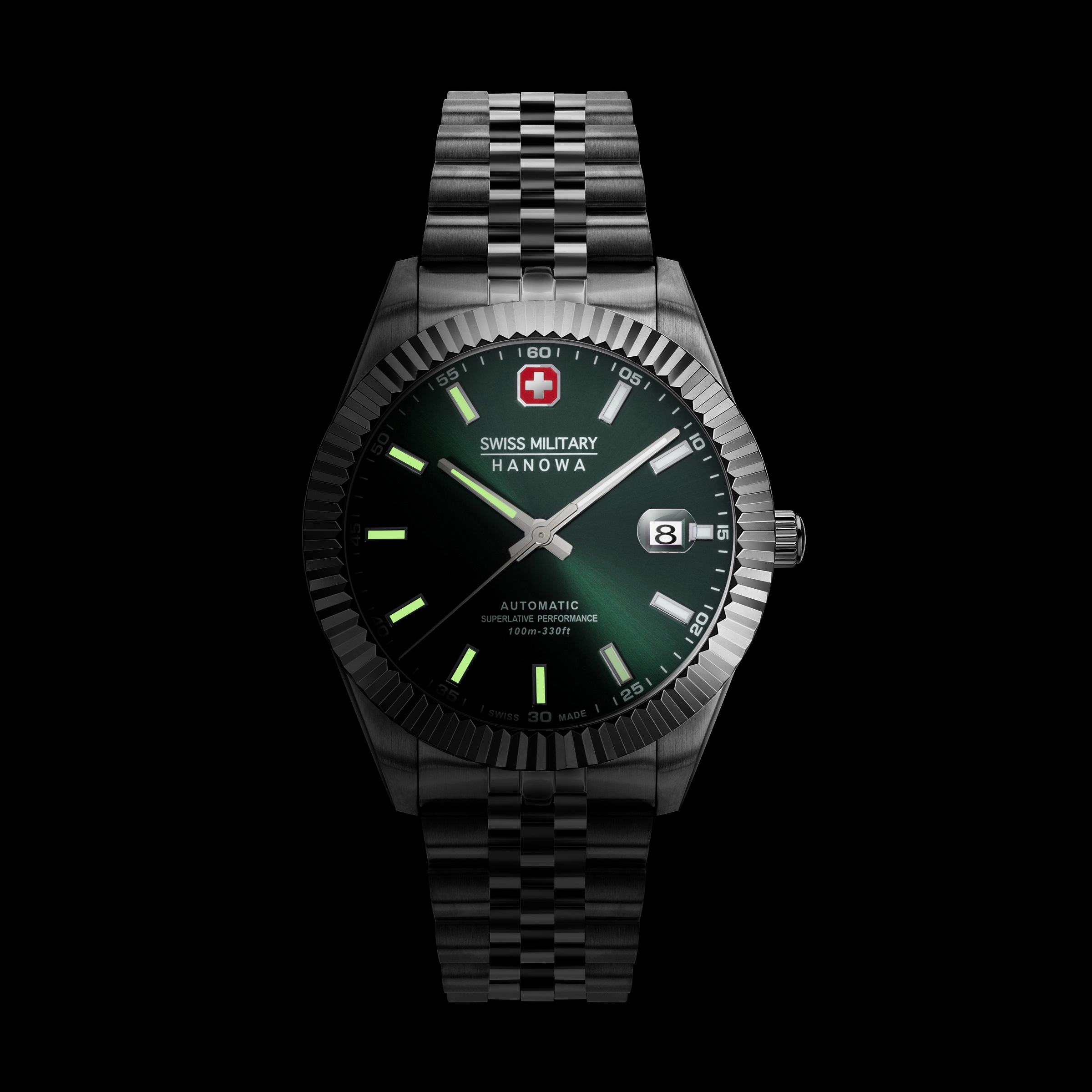 Swiss Military Hanowa Automatikuhr »Diligenter« Armbanduhr, Herrenuhr, Swiss Made, Mechanische Uhr, Edelstahlarmband