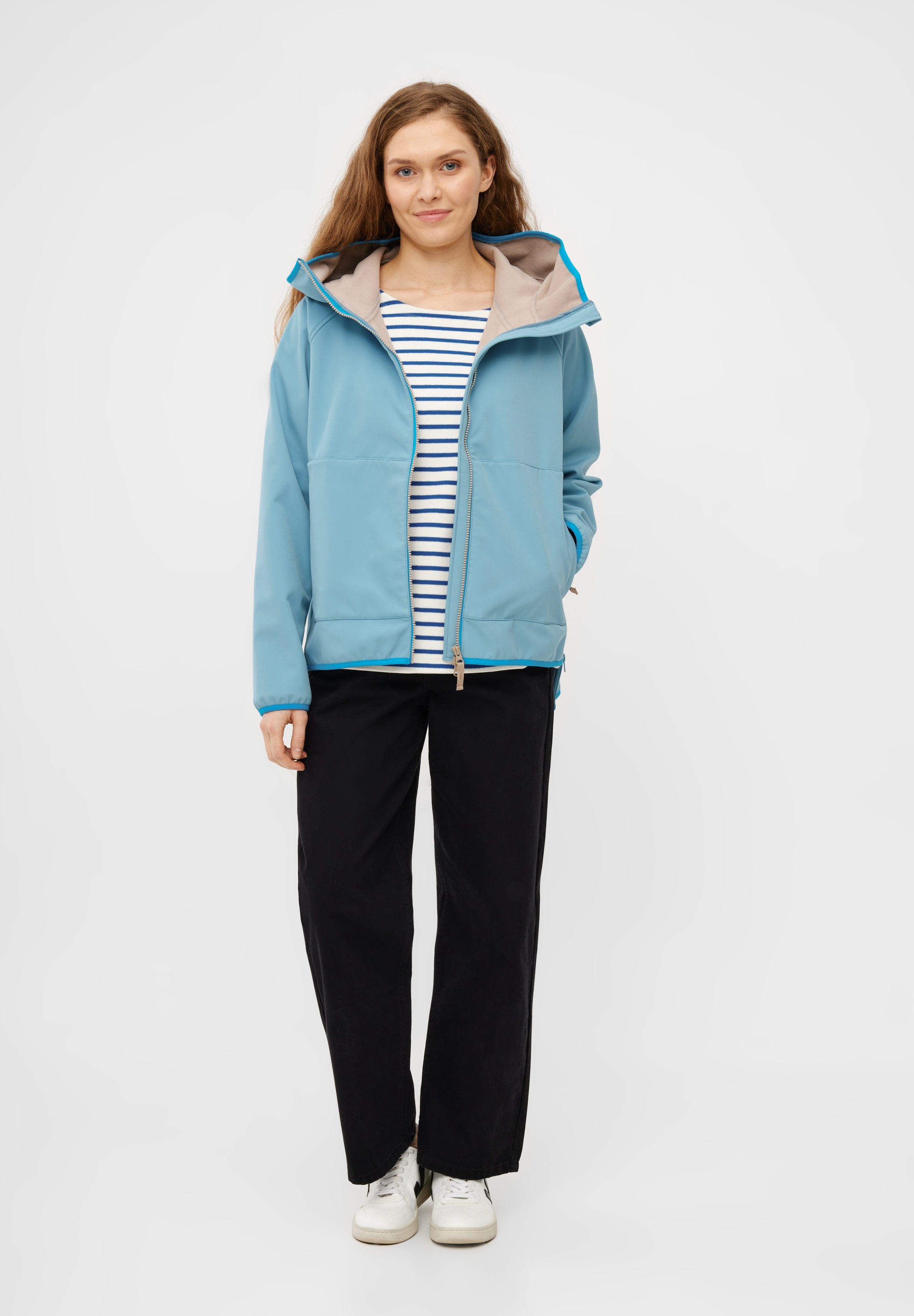 Derbe Softshelljacke »Peutby«, mit Kapuze, wasserabweisend, winddicht, Kapuze