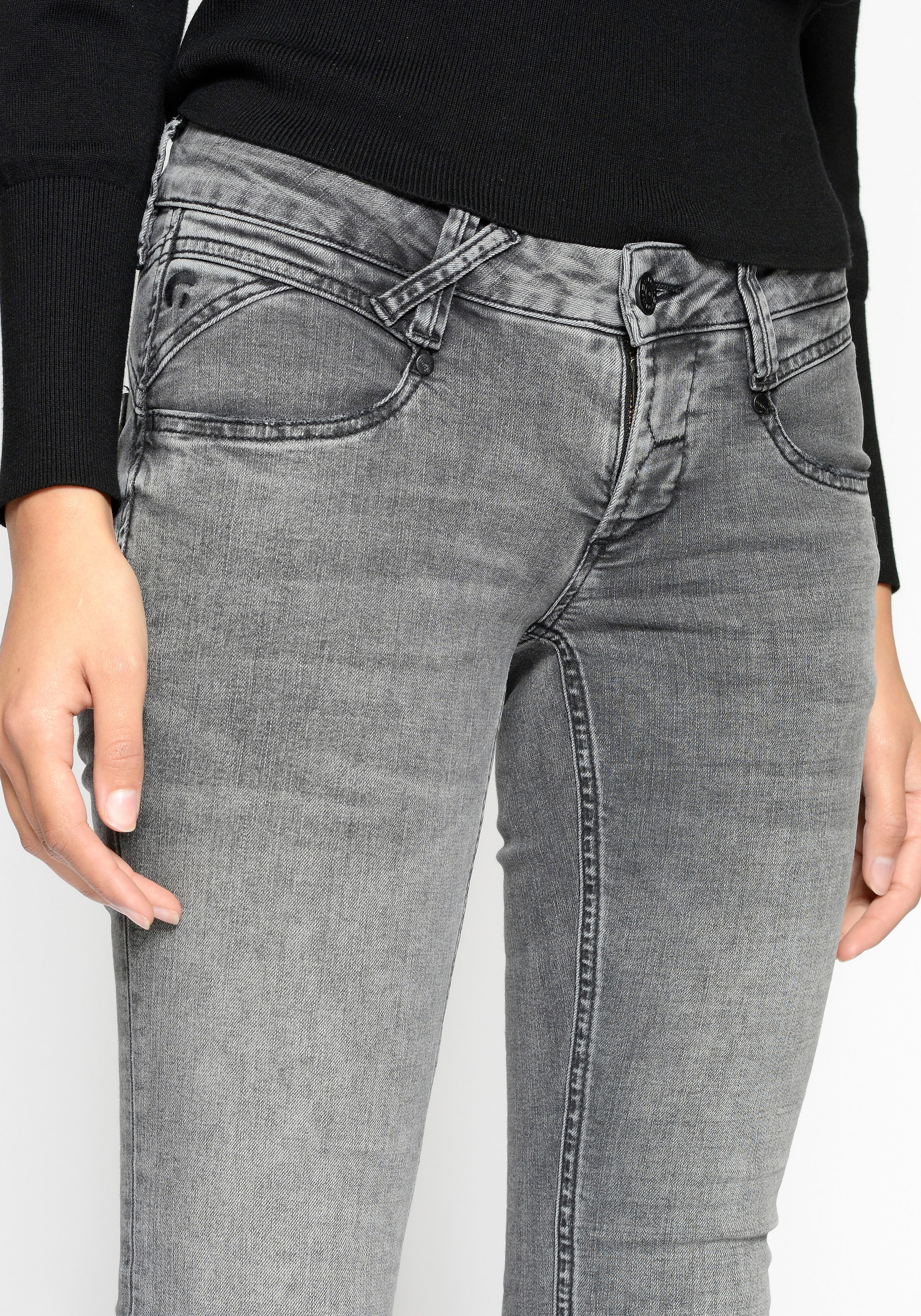 GANG Skinny-fit-Jeans »94Nena«, in authenischer | BAUR für bestellen Used-Waschung