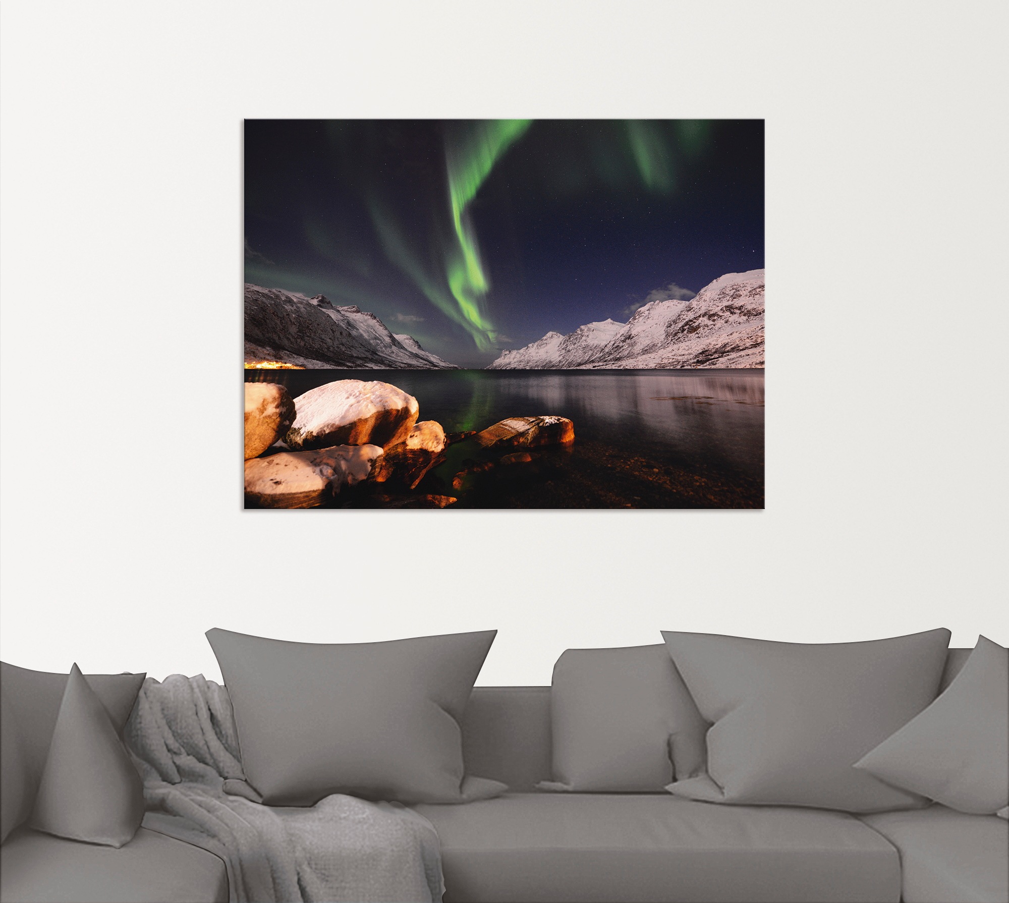 Artland Wandbild "Nordlicht Norwegen II" Himmel 1 Stk. tlg. als Alubild, Ou günstig online kaufen