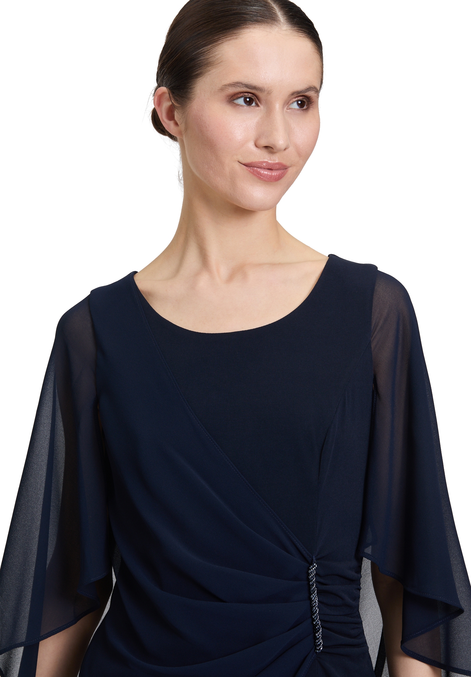 Vera Mont Cocktailkleid »Vera Mont Cocktailkleid mit Raffung«, Materialmix