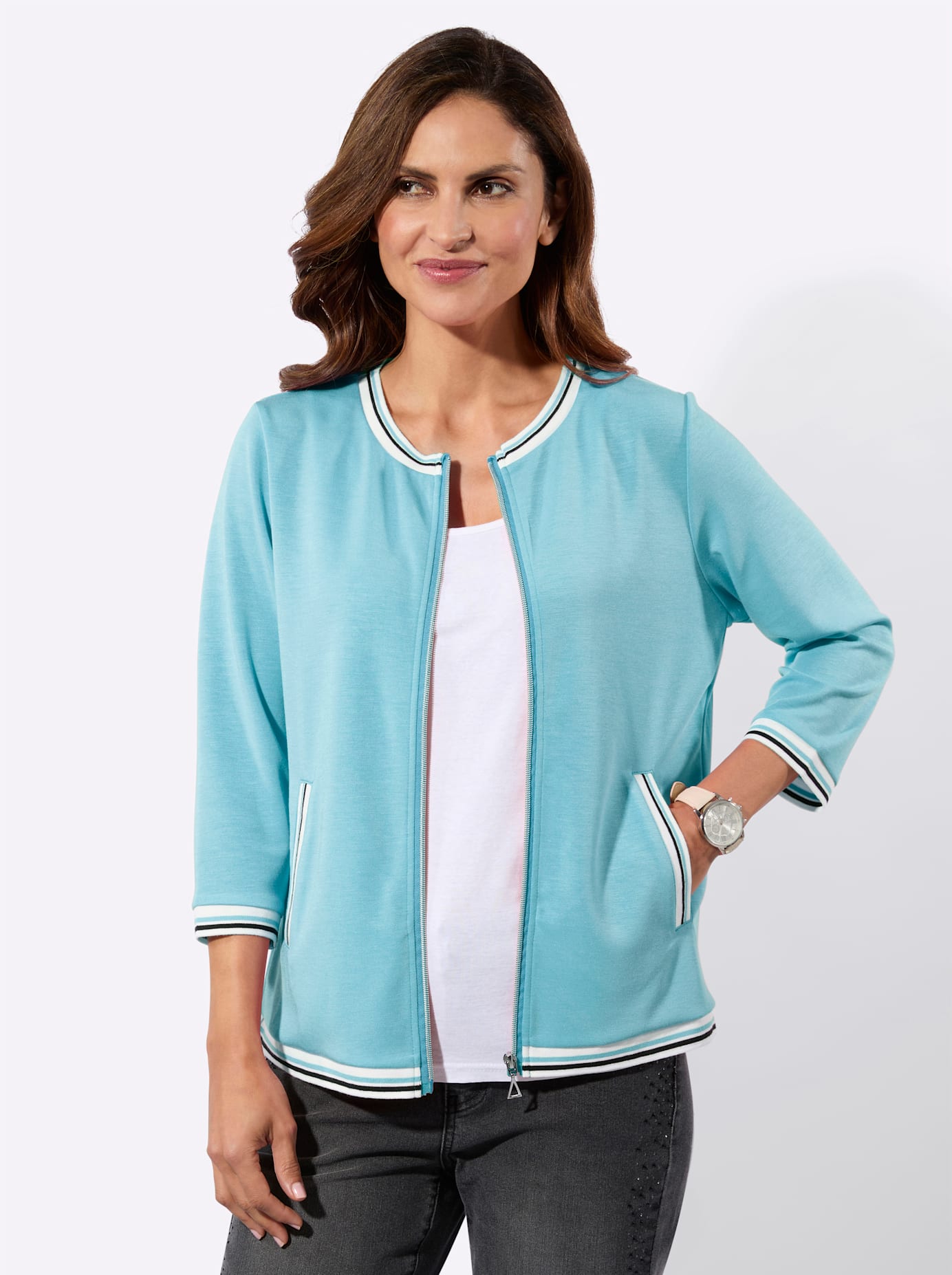 Inspirationen Shirtjacke "Sweatjacke" 1 tlg.