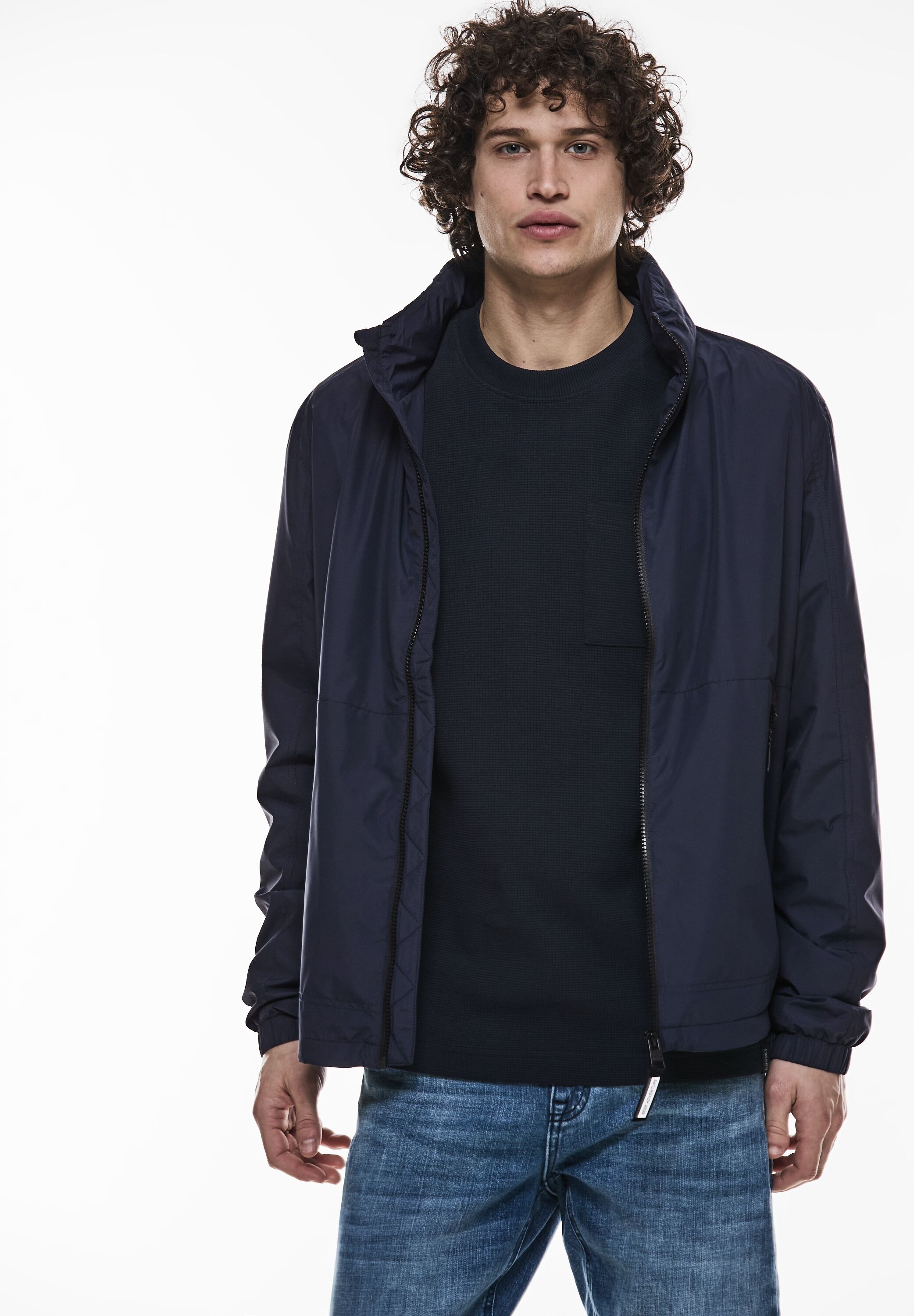 STREET ONE MEN Windbreaker, mit Kapuze, mit Kapuze