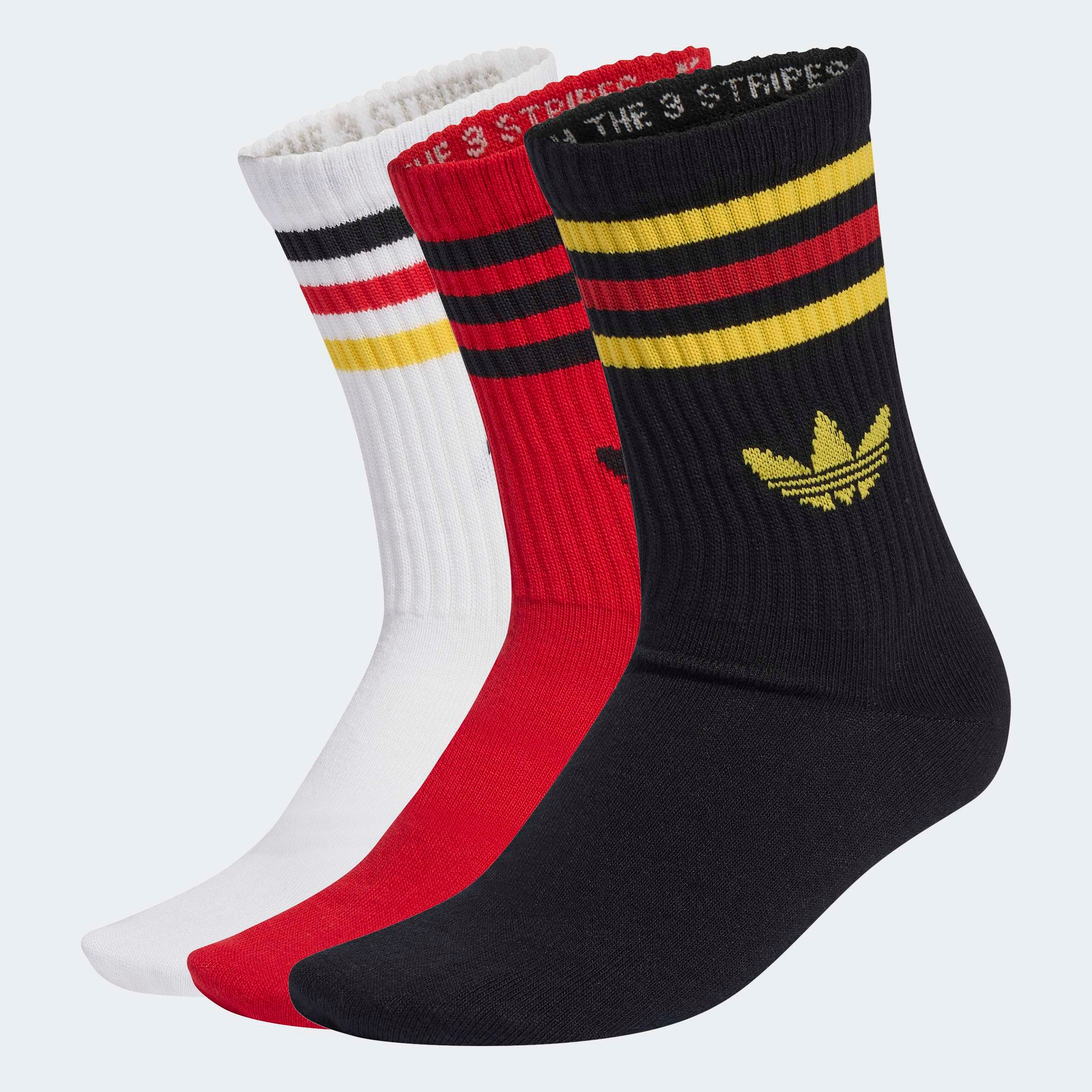 adidas Originals Sportsocken "3-STREIFEN CREW 3ER-PACK" 3 Paar tlg. knöchellange Passform, mit 3-Streifen