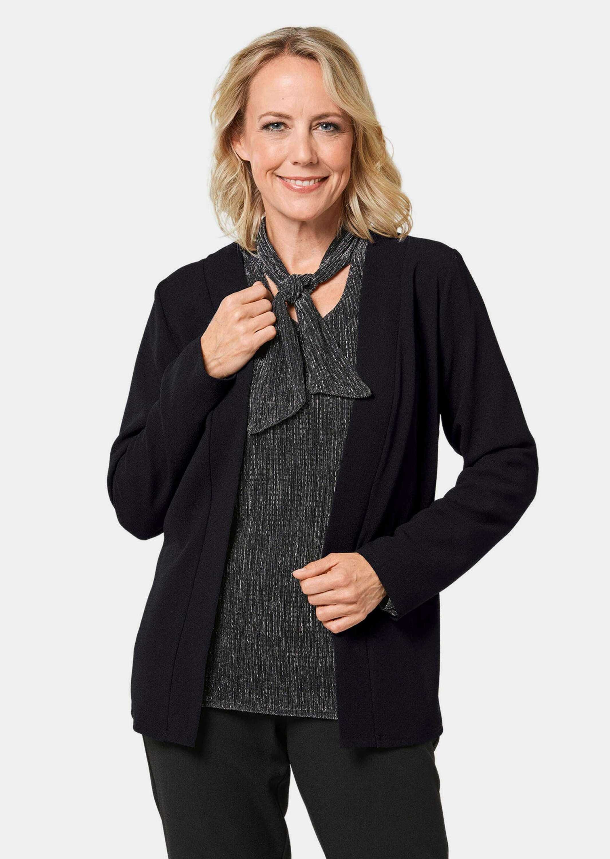 GOLDNER Longblazer "Kurzgröße Schicke Crêpe-Longjacke" Koffertauglich, da k günstig online kaufen