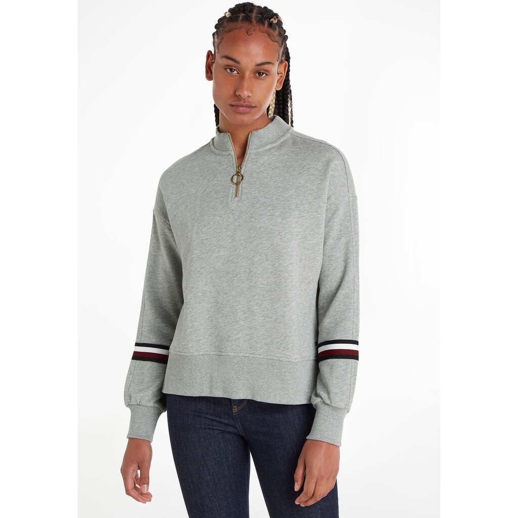 Tommy Hilfiger Sweatshirt »RLX GLB STP 1/2 ZIP SWEATSHIRT« mit Global Stripe & Tommy Hilfgier Markenlabel Tommy Hilfiger Sweatshirt »RLX GLB STP 1/2 ZIP SWEATSHIRT« mit Global Stripe & Tommy Hilfgier Markenlabel