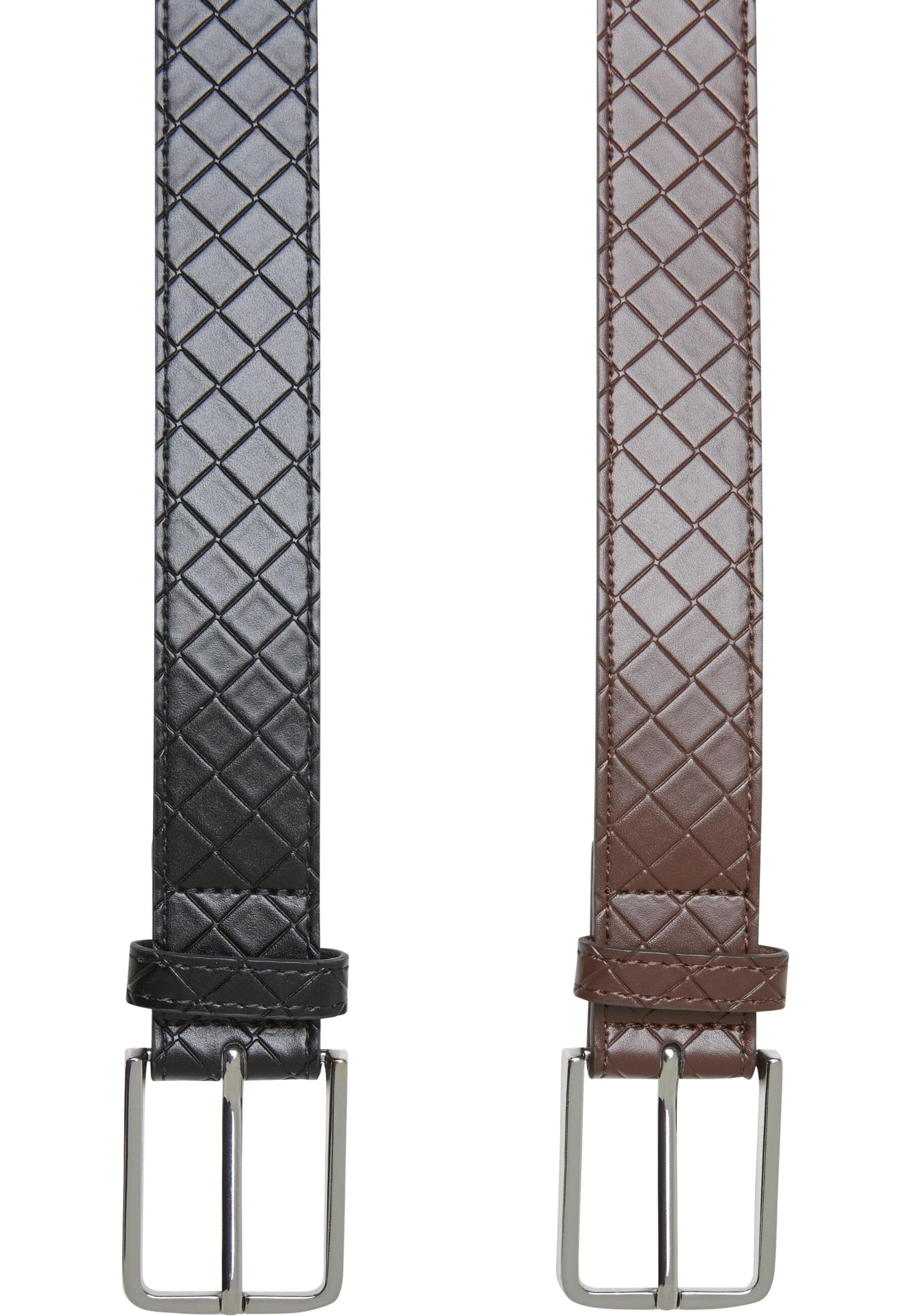 URBAN CLASSICS Synthetikgürtel »Urban Classics Woven Embossed Synthetic Leather Belt 2-Pack«