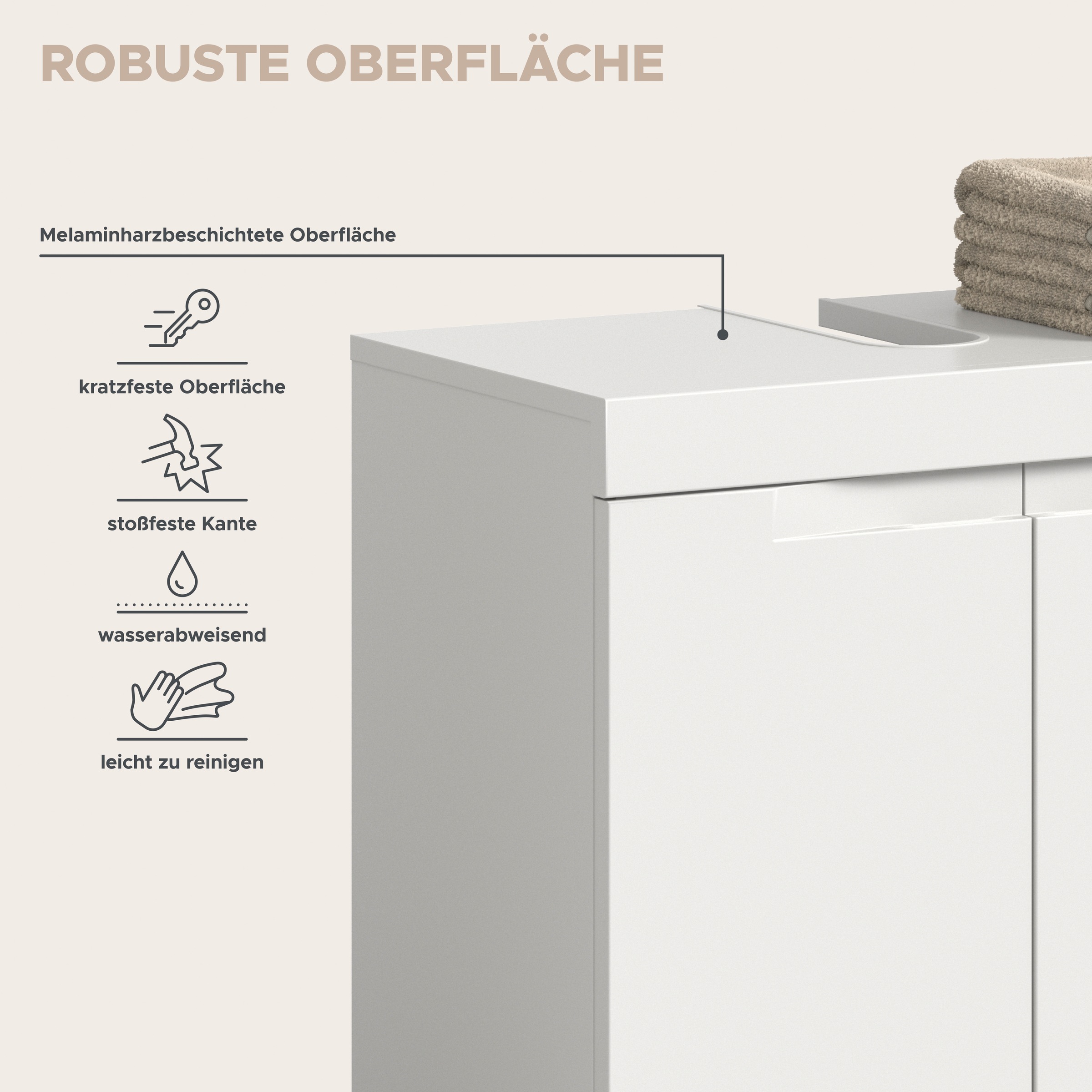 OTTO home Badmöbel-Set »MAOI, 4-teilige Badkombination, hochwertige MDF Front«