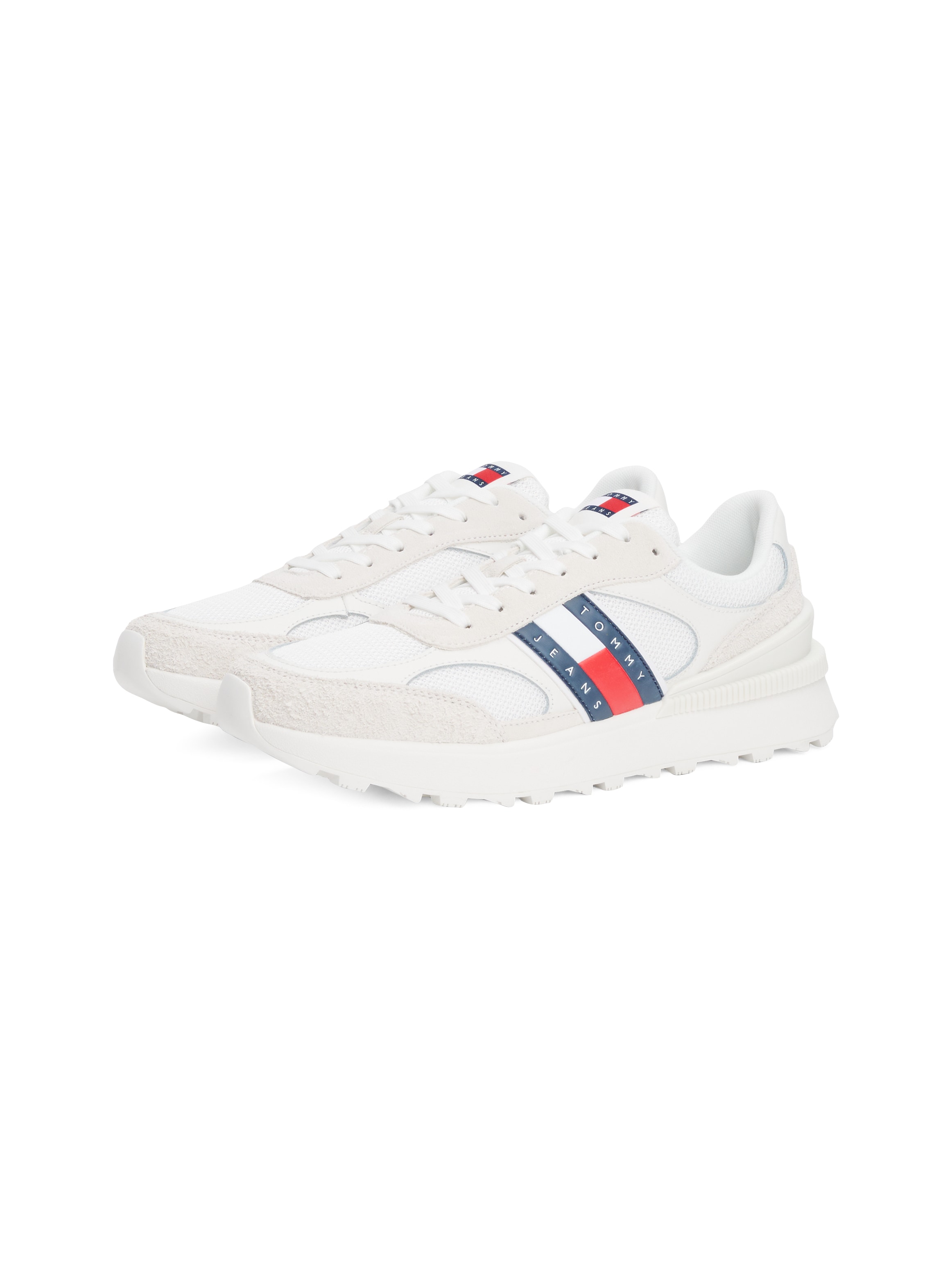 Tommy Jeans Sneaker »TJM TECHNICAL RUNNER ESS«, Freizeitschuh, Halbschuh, Schnürschuh mit gepolstertem Schaftrand