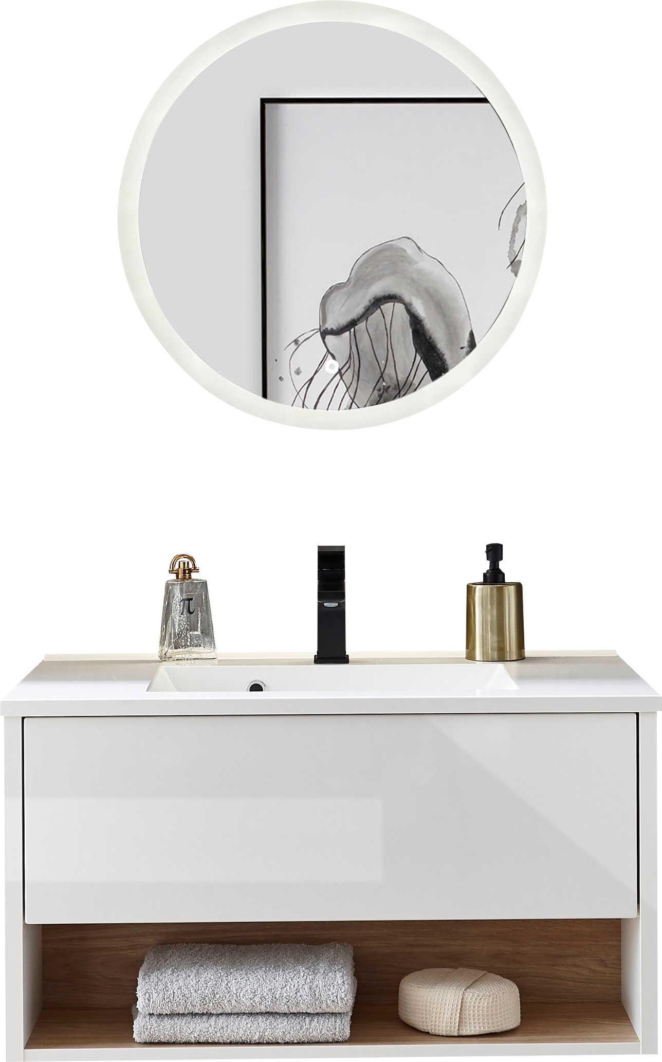 PLACES OF STYLE Badmöbel-Set "Studio Line, Bad im modernen Design, 2-teilig günstig online kaufen