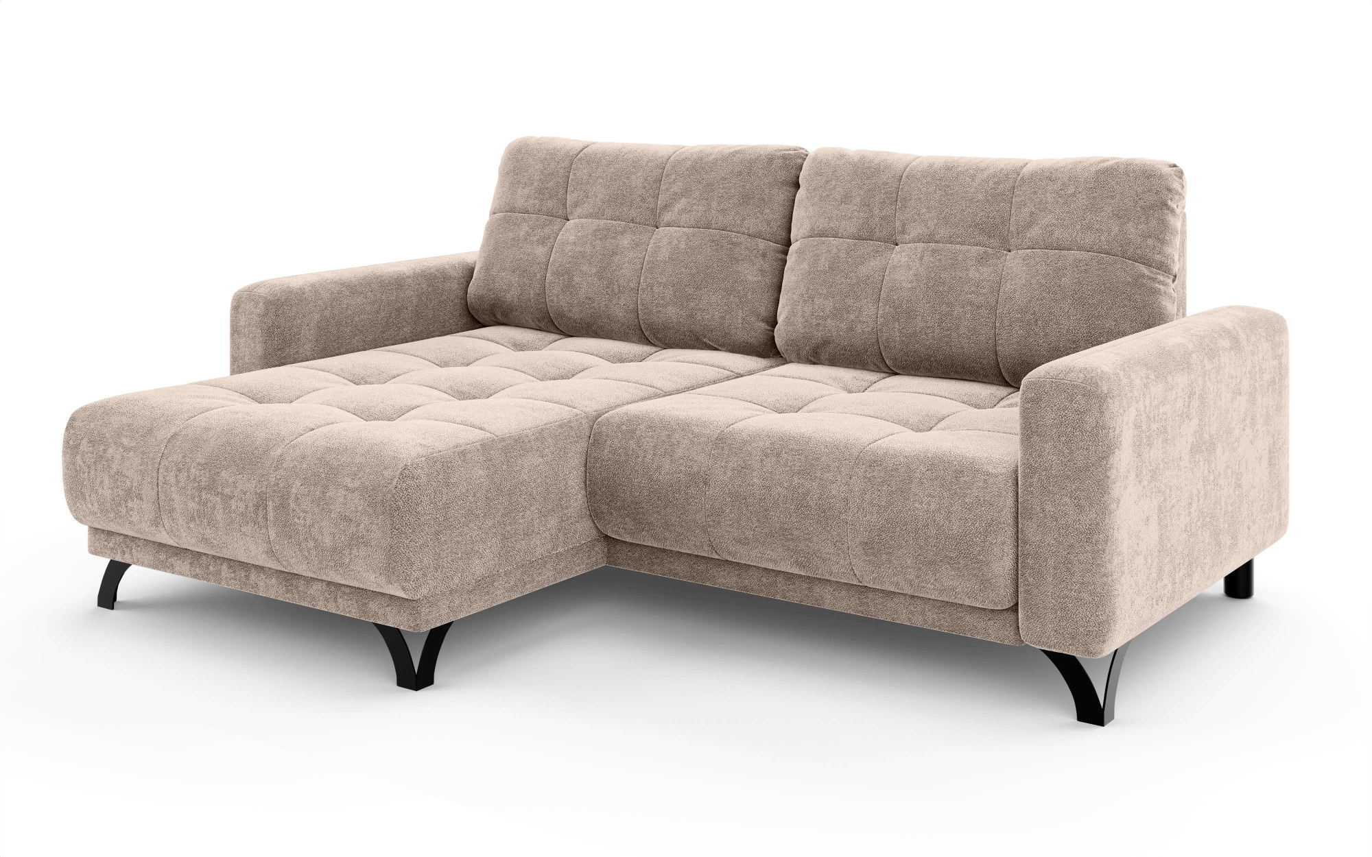 INOSIGN Ecksofa »FAIRVIEW mit verstellbaren Rückenlehne, Maße B/T/H: 234/174/93 cm«, L-Form mit Wellenunterfederung, Recamiere beidseitig montierbar