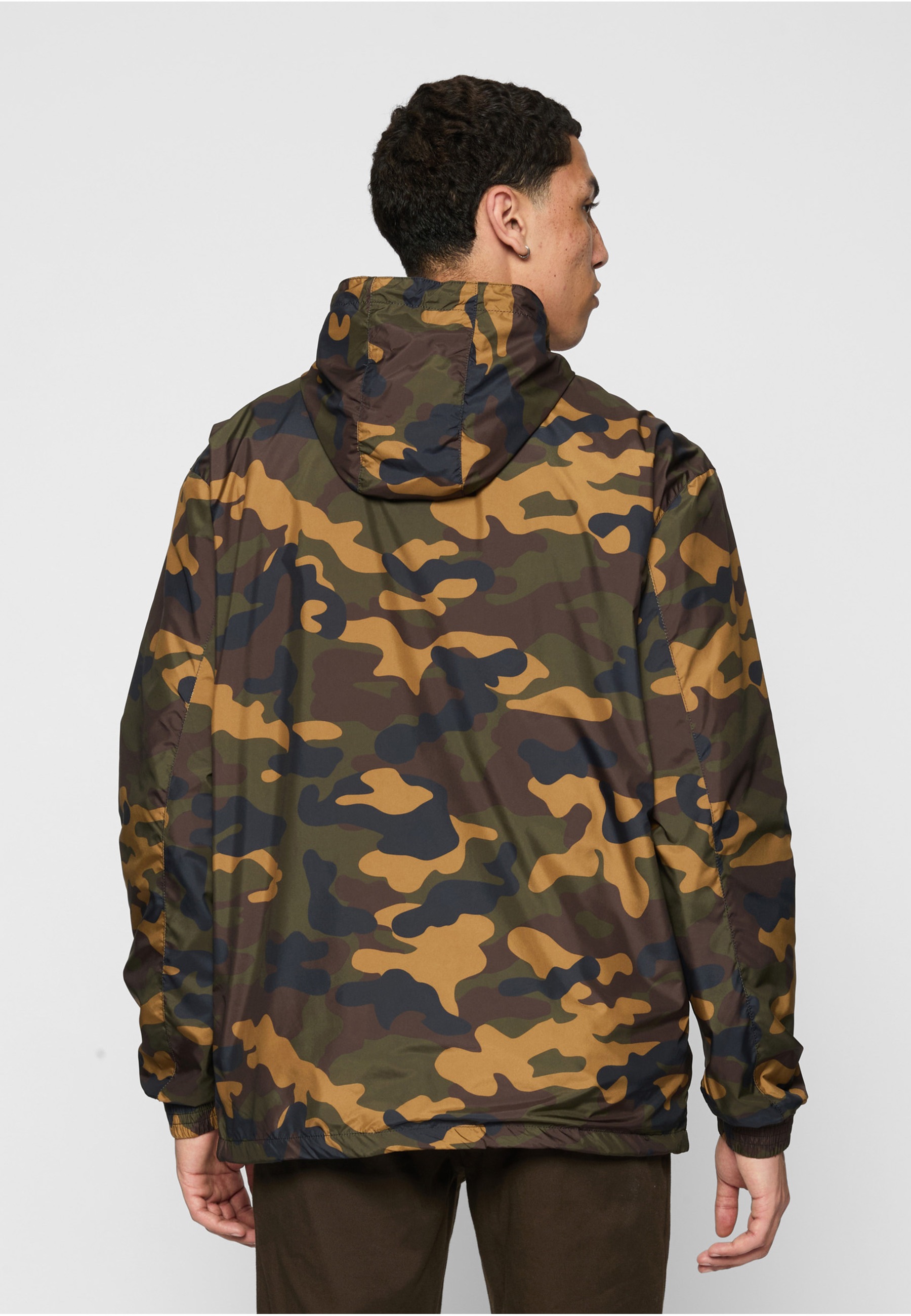URBAN CLASSICS Anorak »Urban Classics Herren Camo Pull Over Windbreaker« 1 Stk. tlg. mit Kapuze